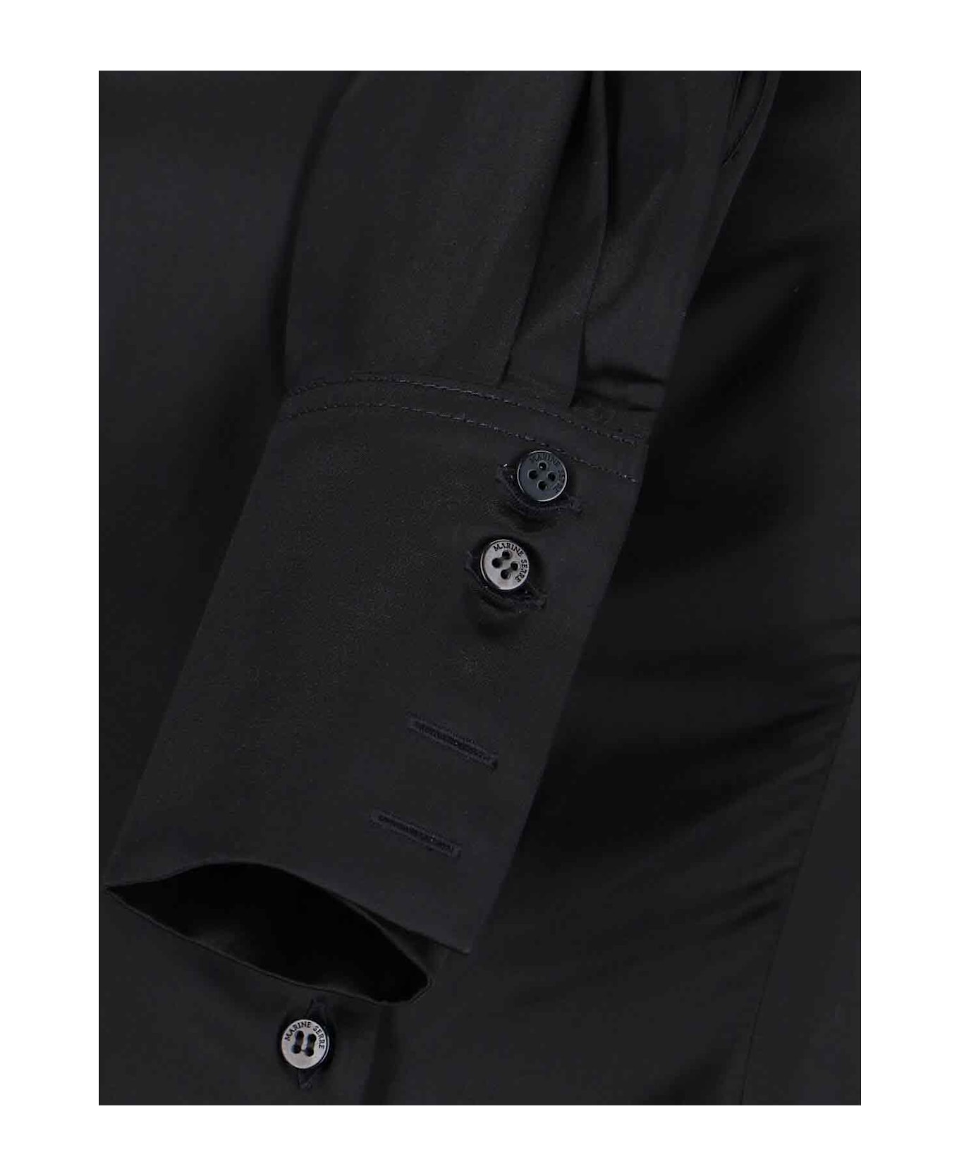 Marine Serre Satin Midi Dress - Black  