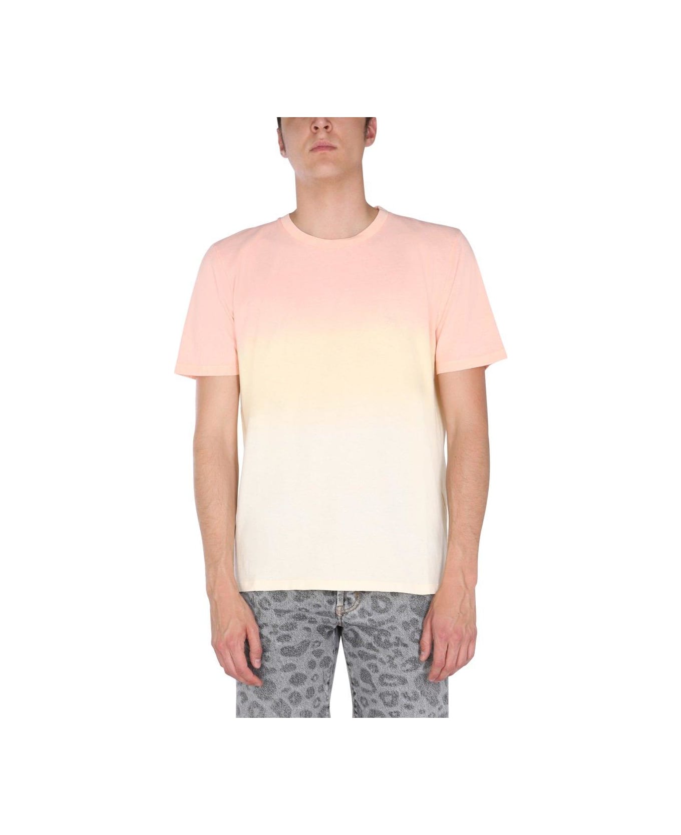 Saint Laurent Tie-dye Sunset T-shirt - PINK シャツ