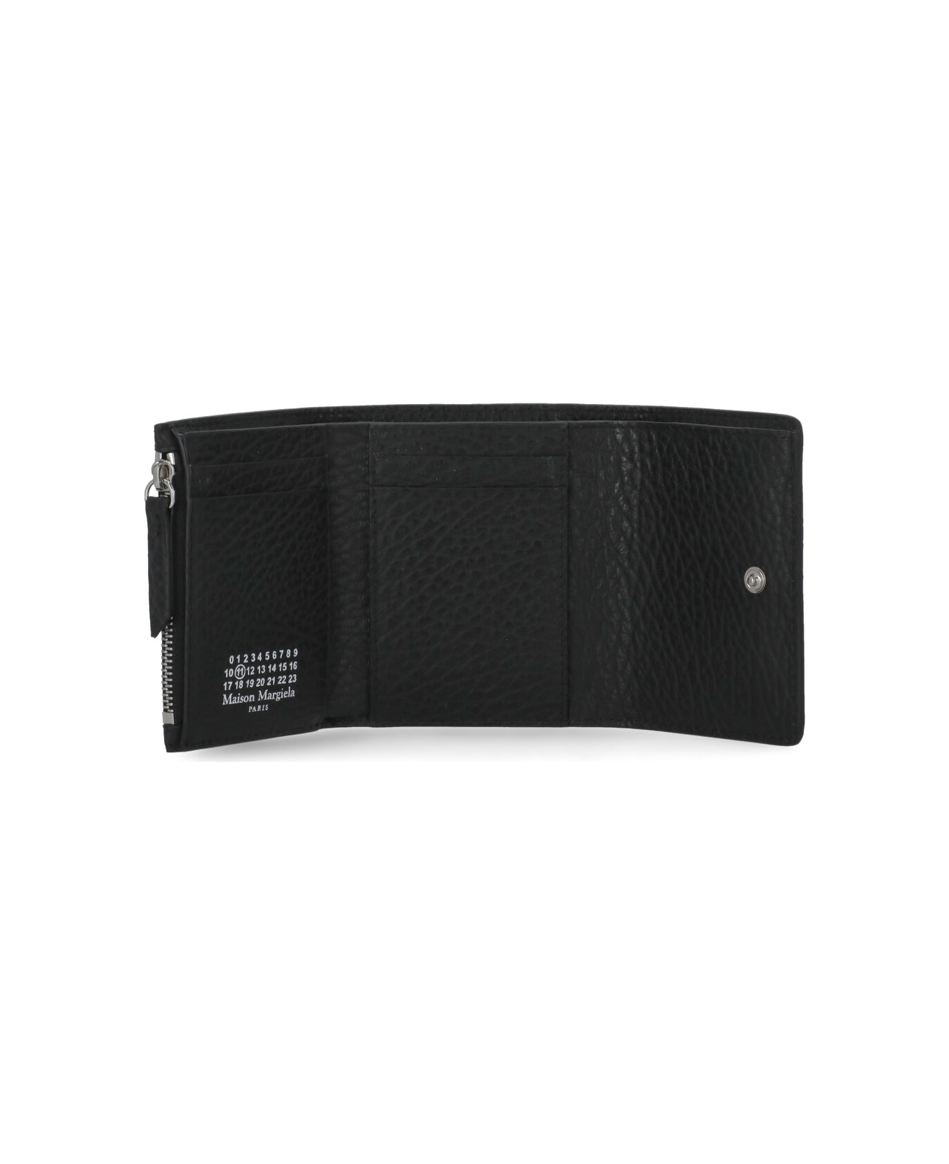 Maison Margiela Tri-fold Buttoned Wallet - Black