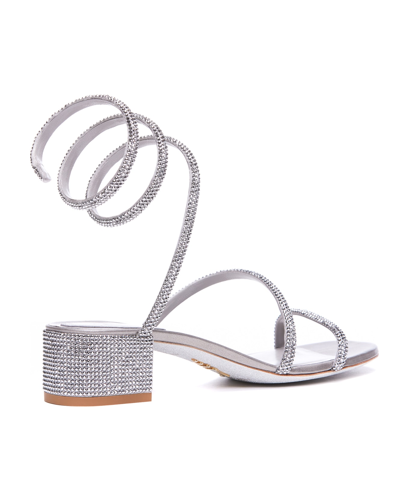 René Caovilla Cleo Pump Sandals - Silver