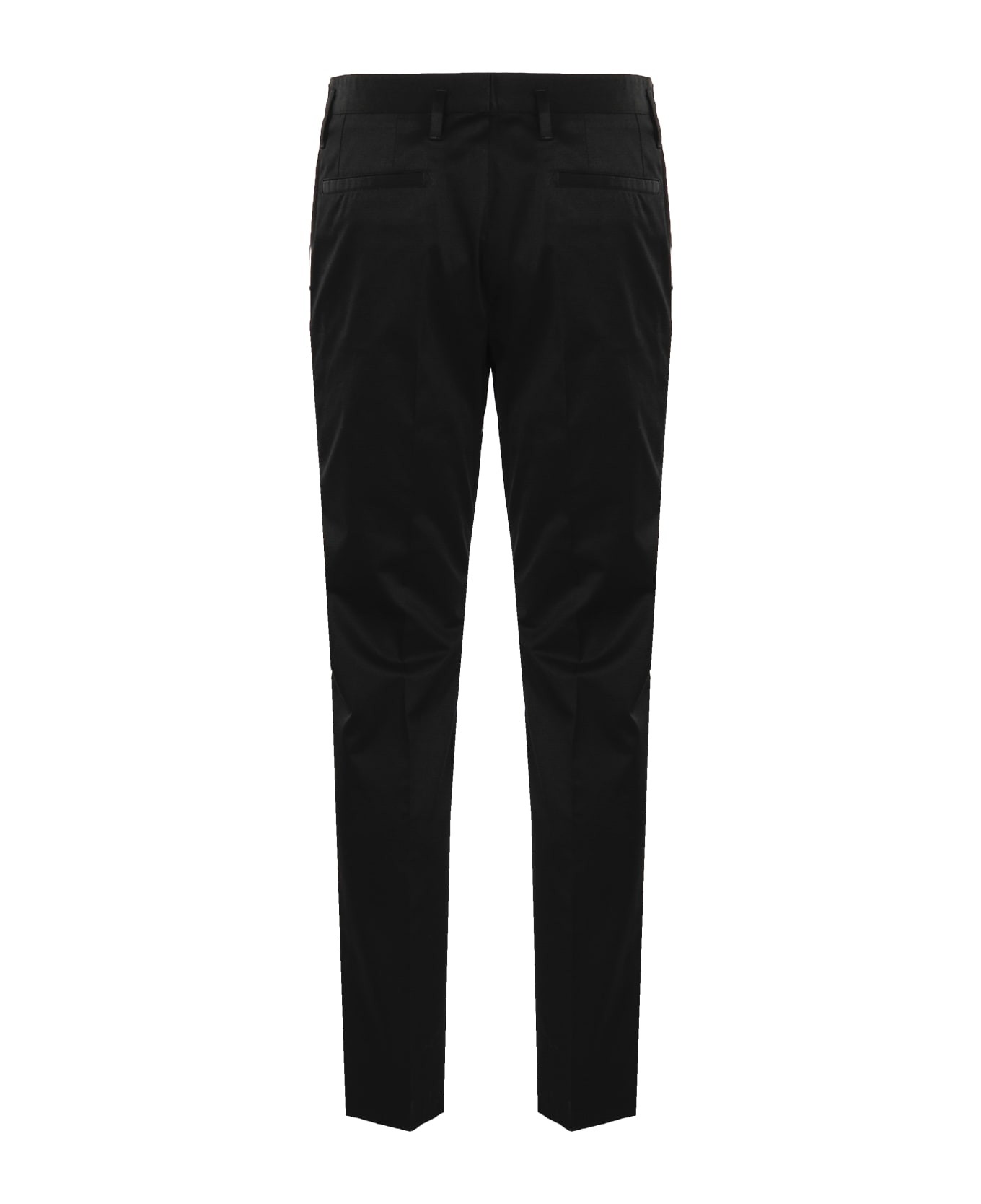 Dolce & Gabbana Stretch Cotton Trousers - Black