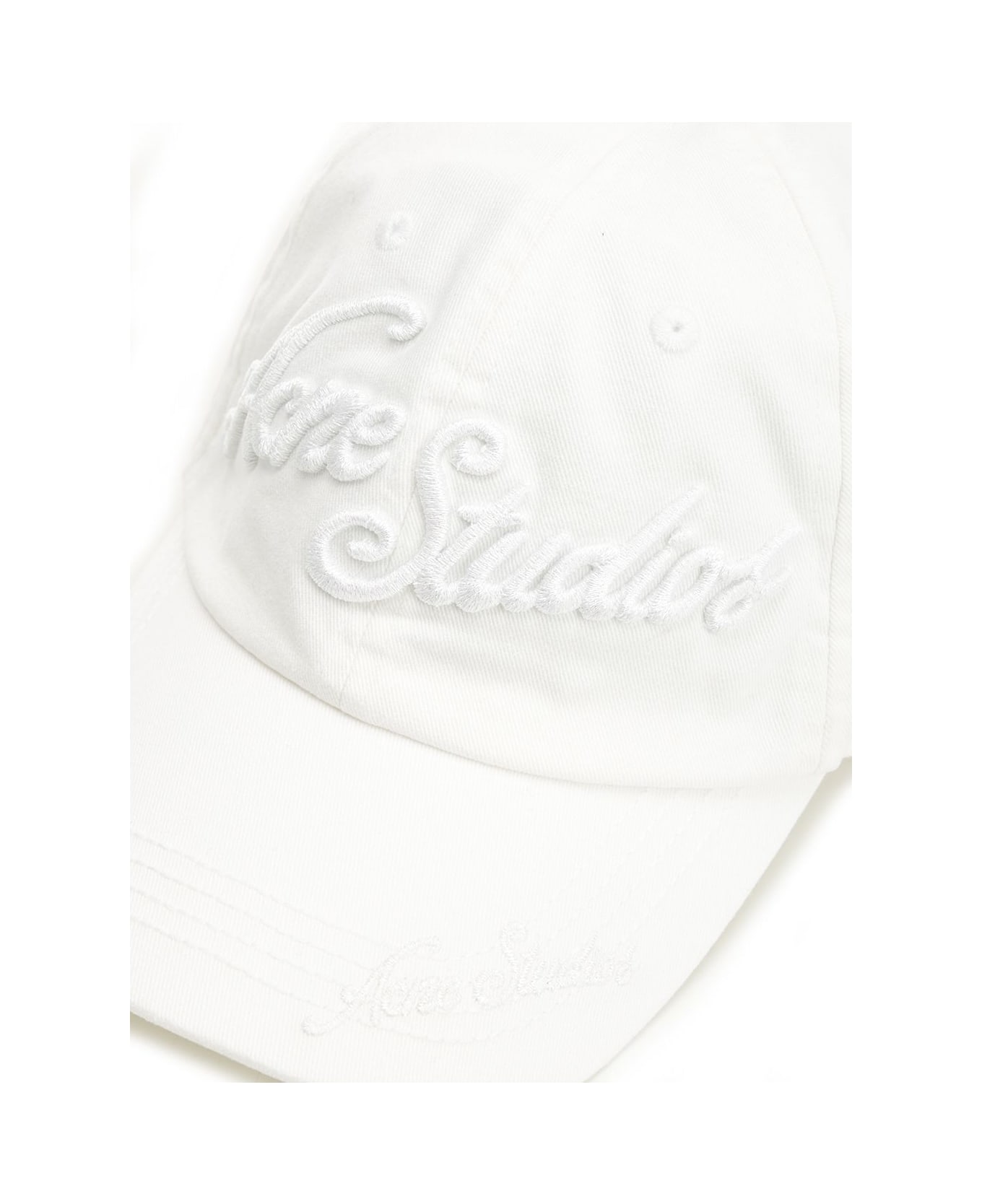 Acne Studios Cotton Hat - White