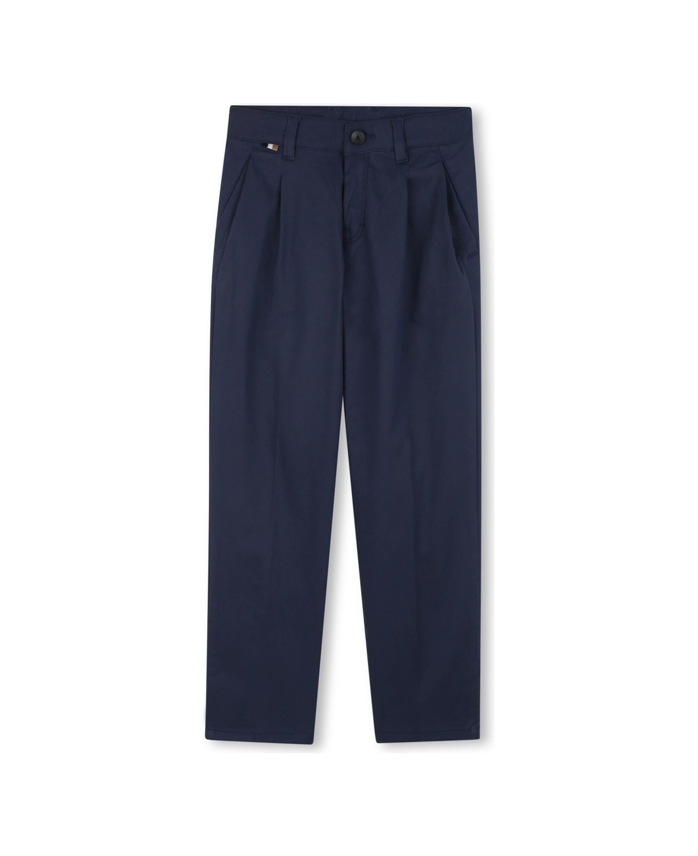 Hugo Boss Pantaloni Con Piega - Blue