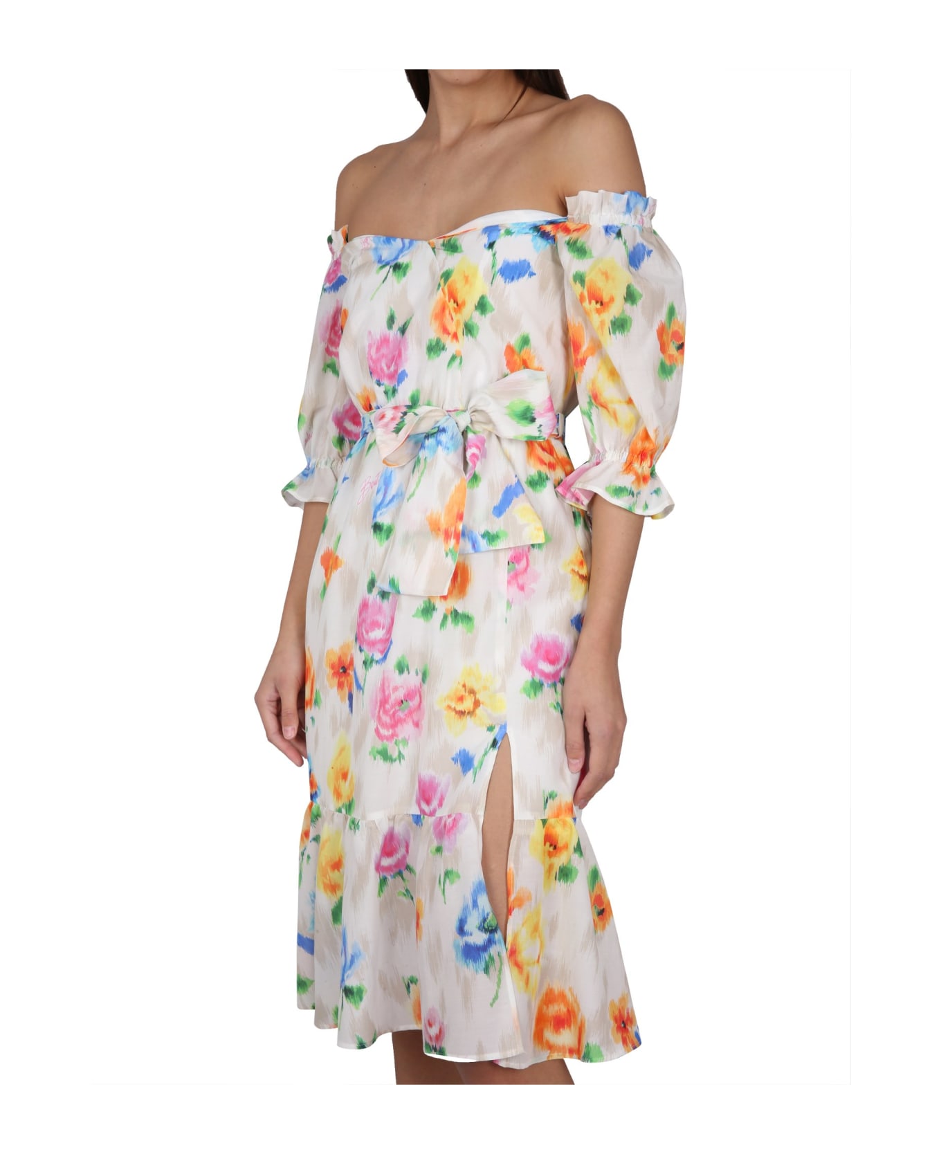 Boutique Moschino Dress With Floral Pattern - MULTICOLOR