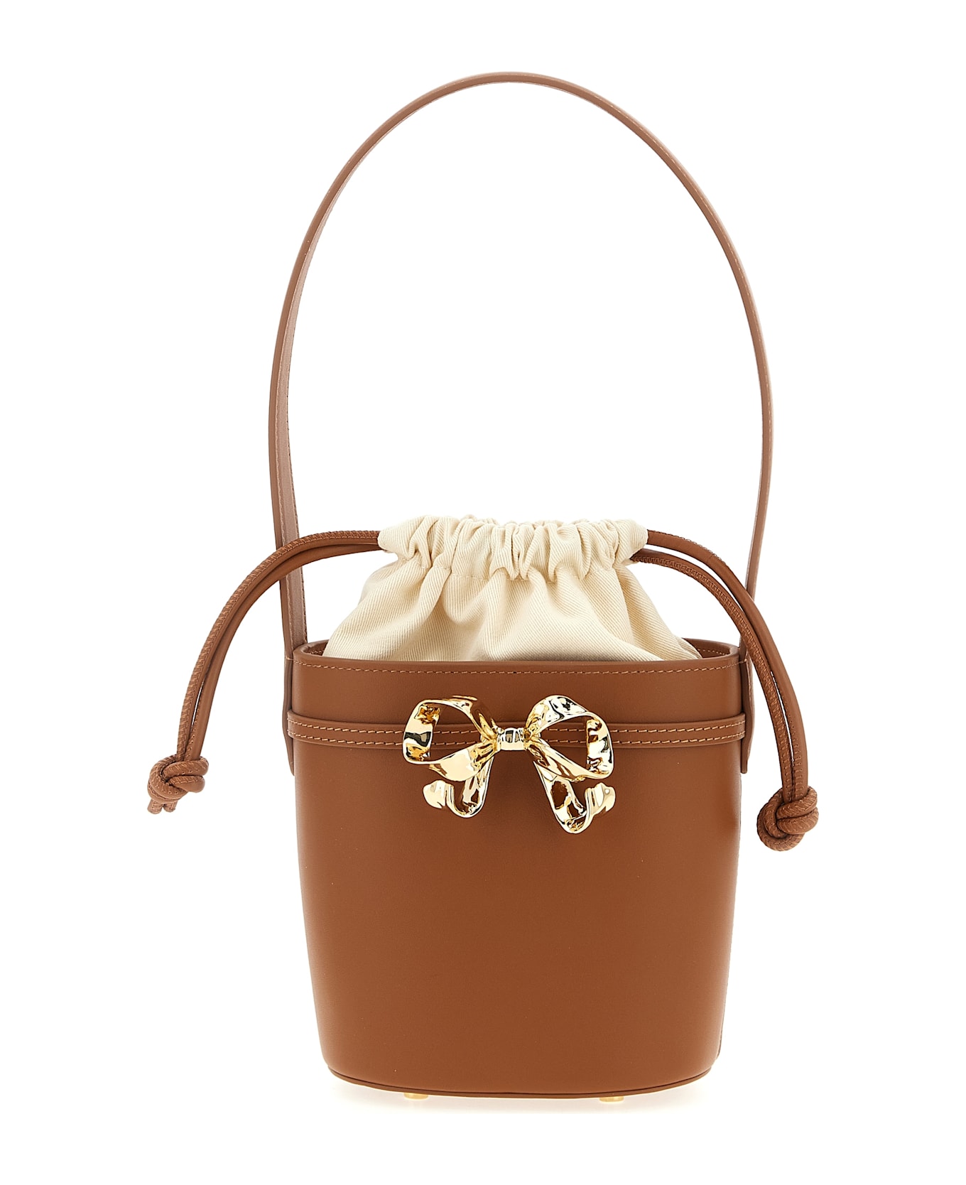 self-portrait 
brown Leather Shoulder Bow Bag
 Shoulder Bag - Brown