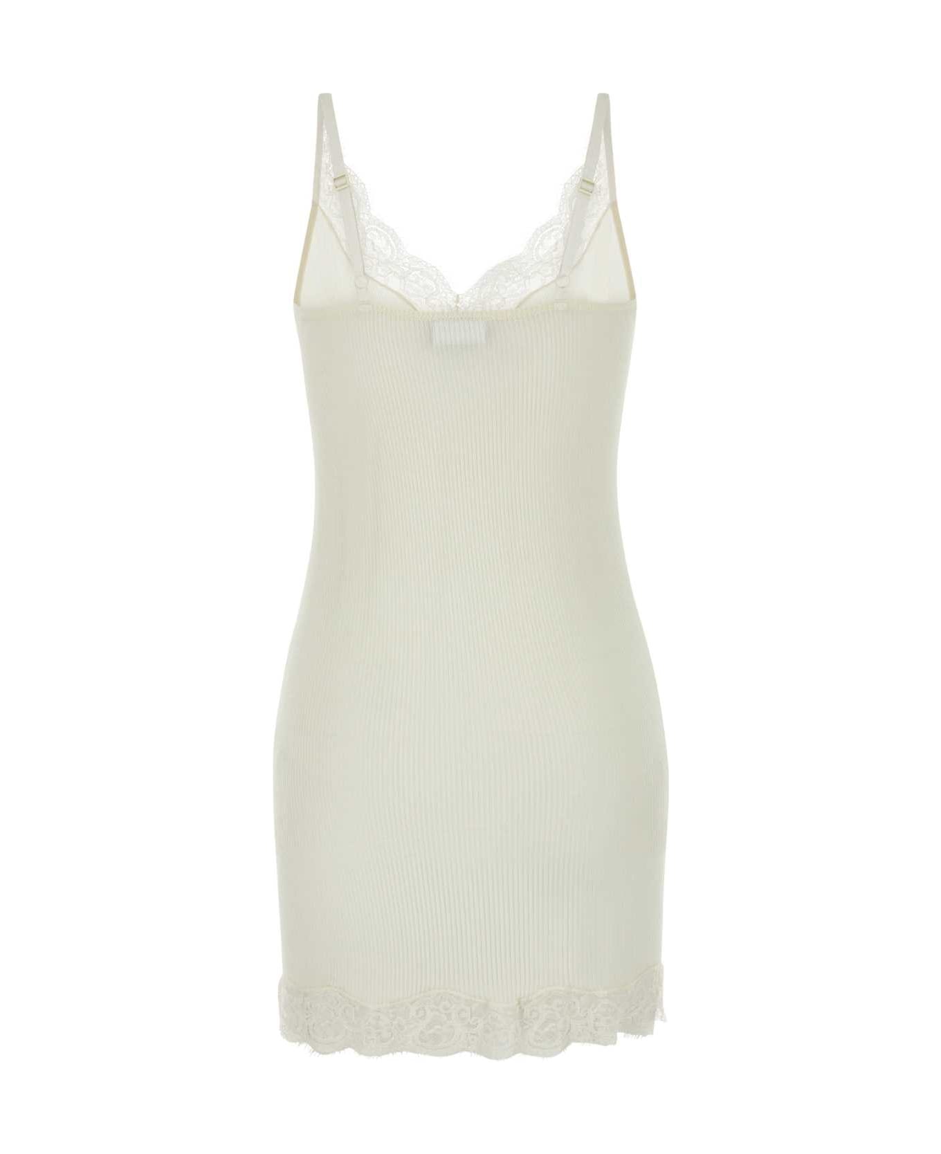 Saint Laurent Ivory Jersey Dress - NATUREL