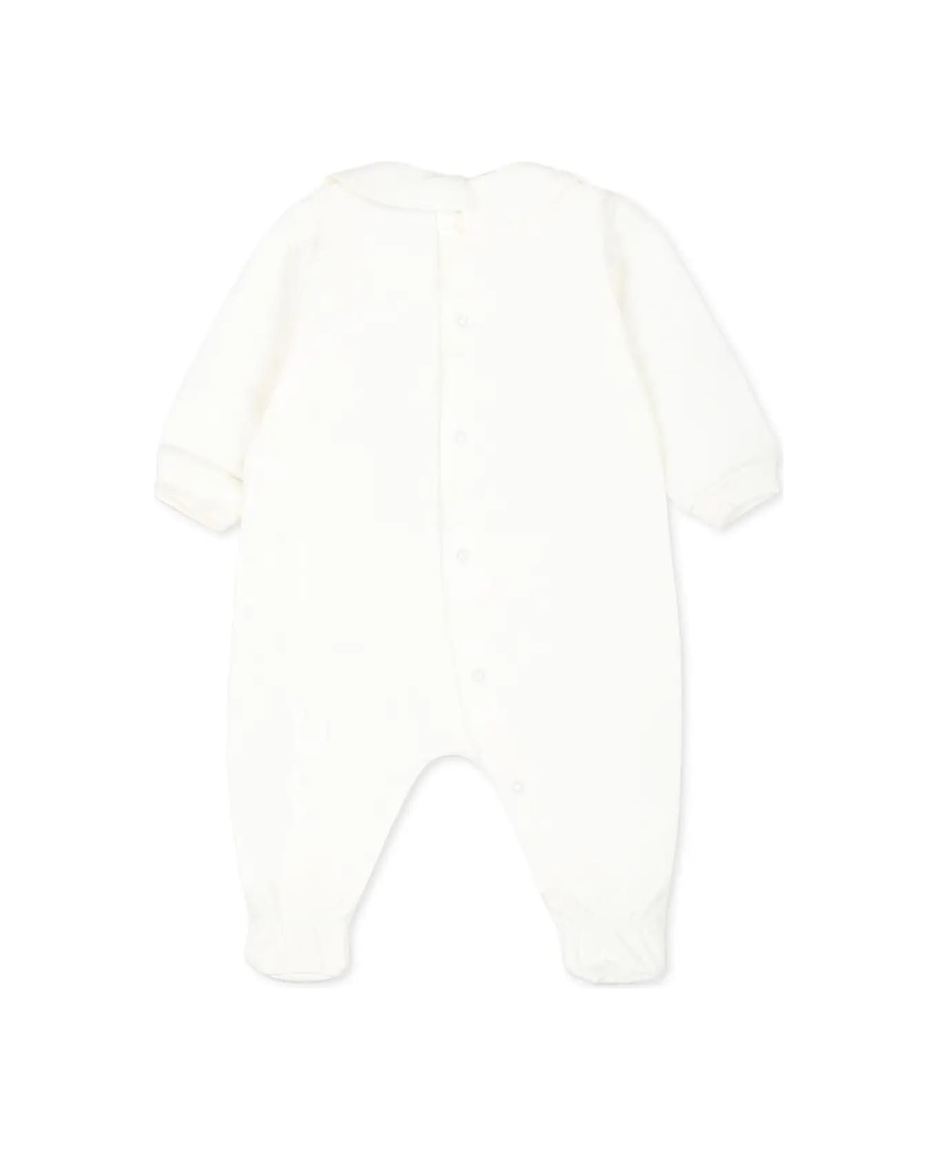 Moschino White Teddy Bear Playsuit - White