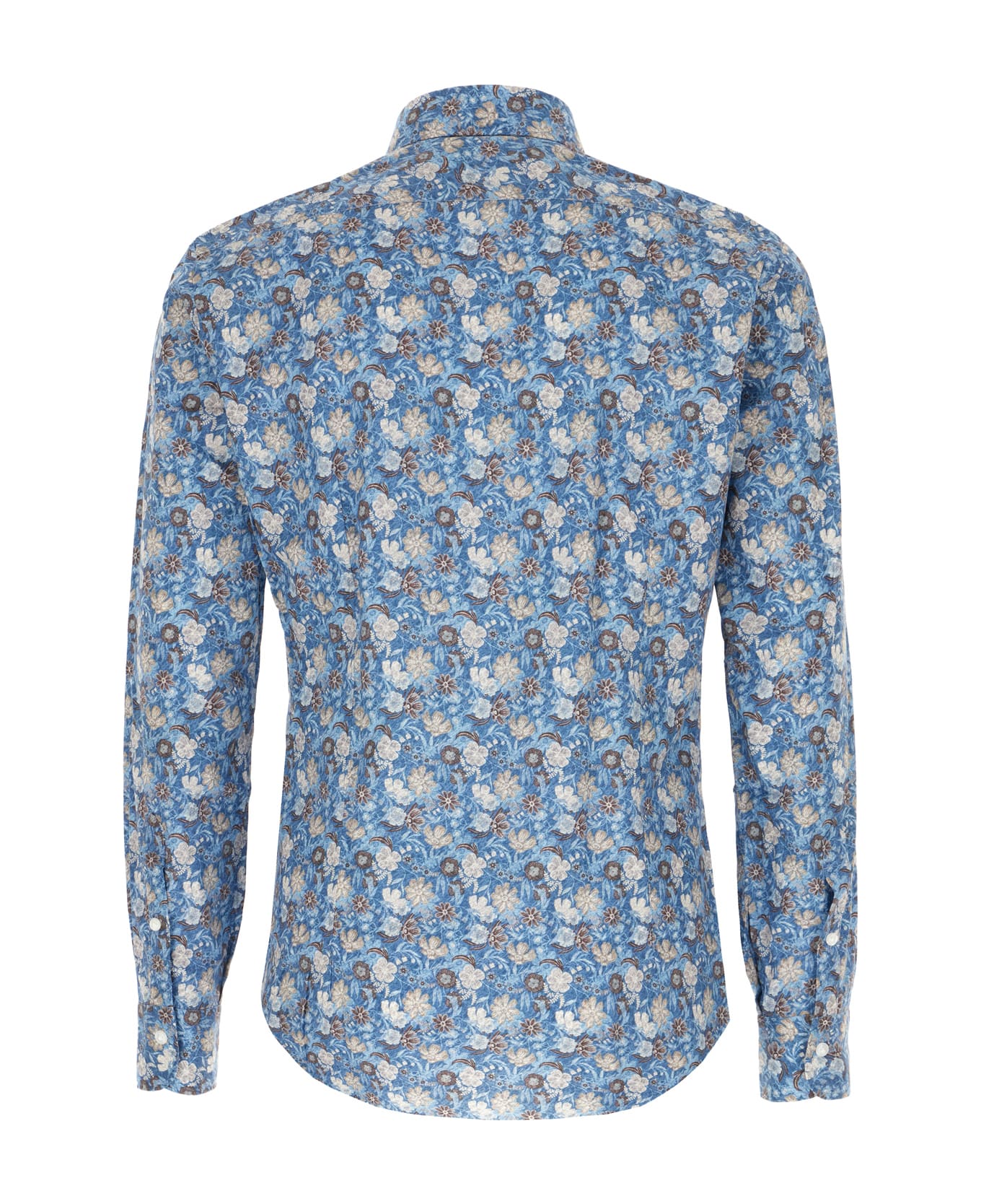 Barba Napoli Printed Cotton Shirt - FANTASIA BIANCA