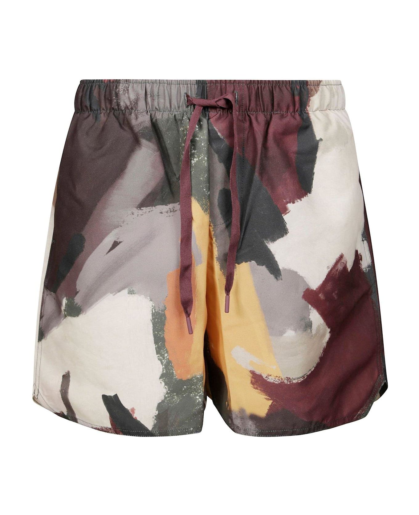 J.W. Anderson Abstract-printed Drawstring Swim Shorts - MultiColour