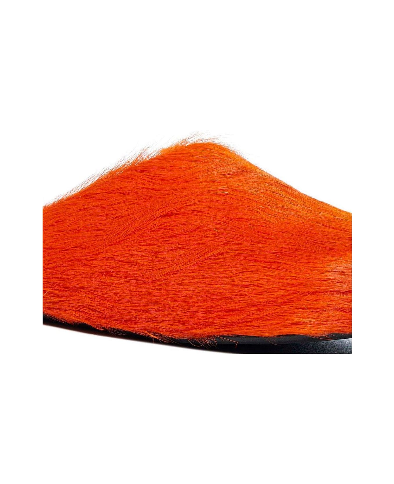 Marni Fussbett Textured Mules - Orange
