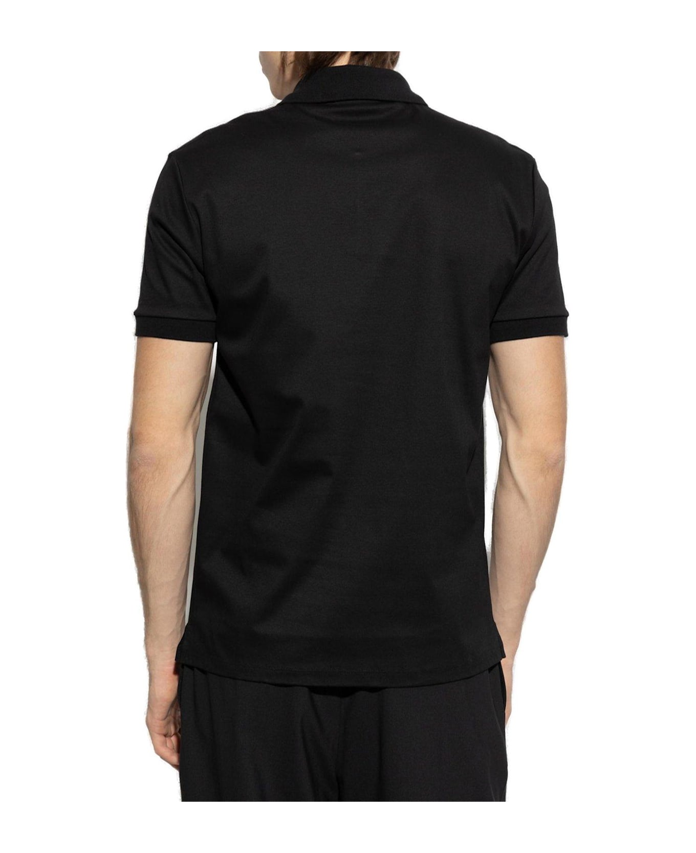 Lanvin Logo Embroidered Polo Shirt - Black