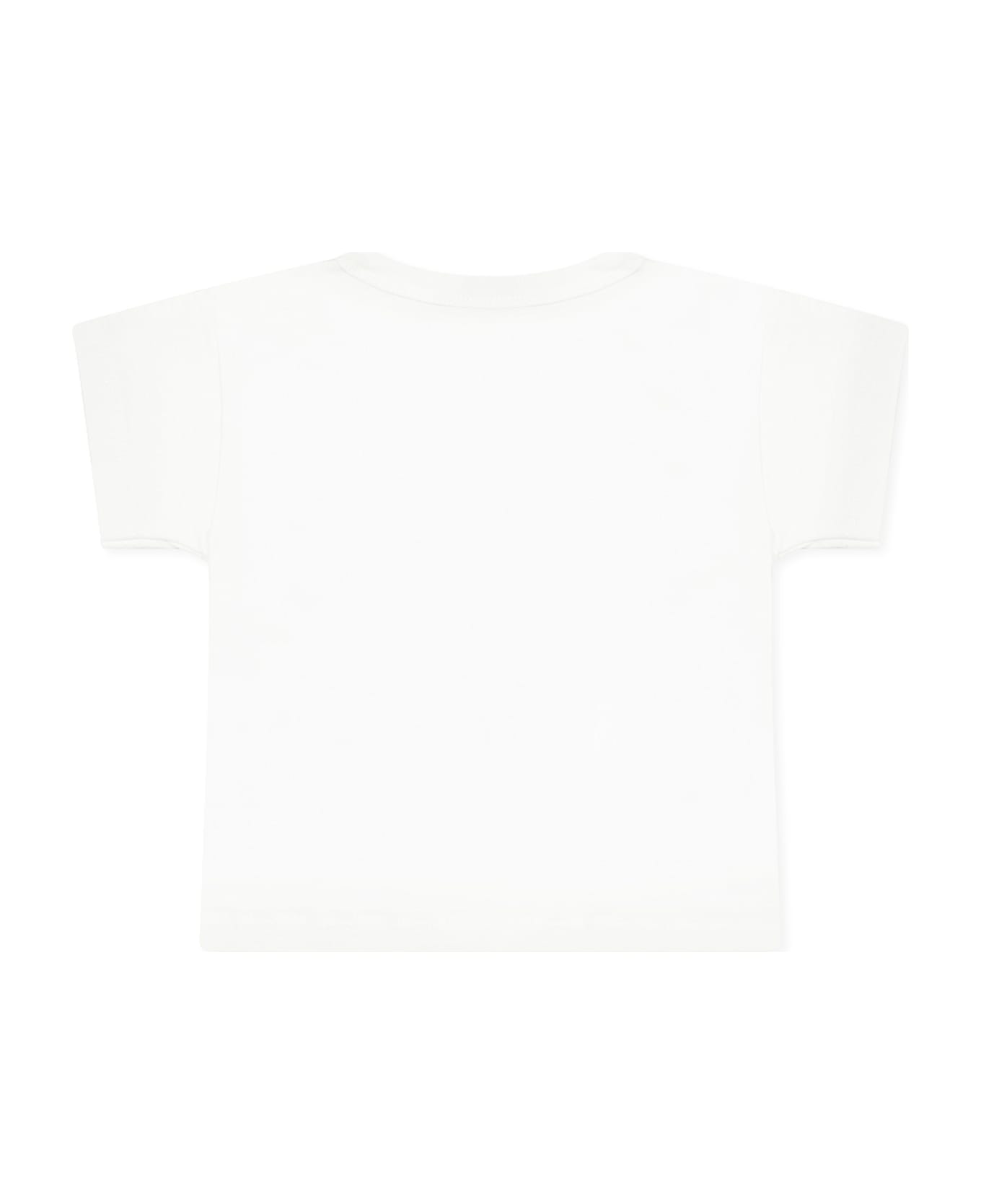 Petit Bateau White T-shirt For Babykids With Logo - White