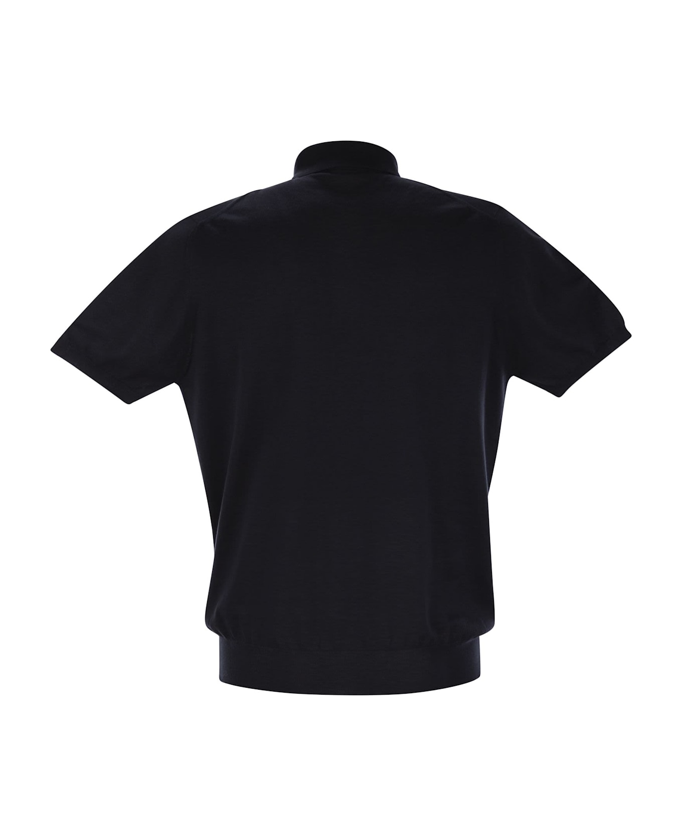 Kiton Short-sleeved Cotton Polo Shirt - Blue