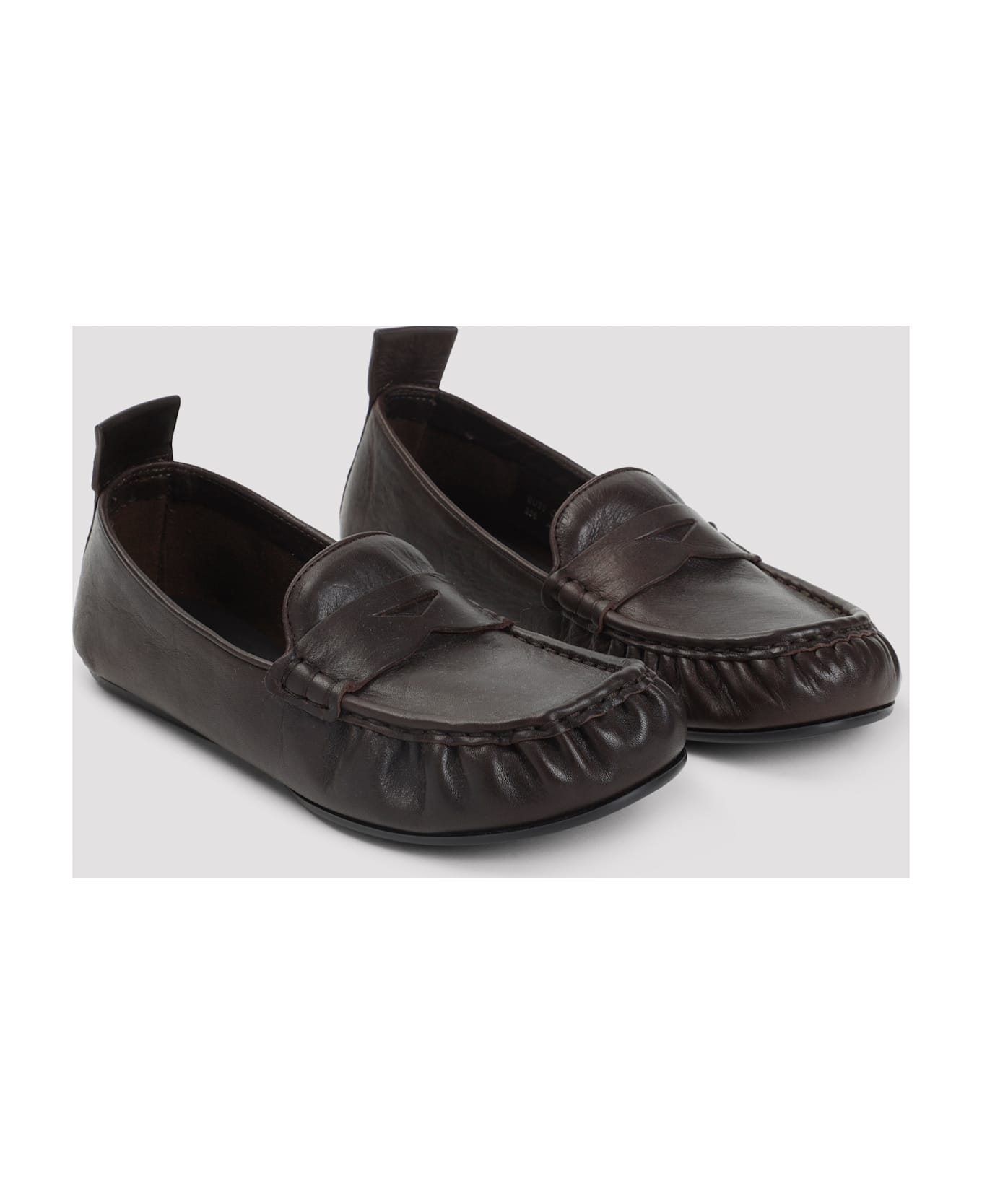 Acne Studios Nappa Leather Loafers - Adm Dark Brown