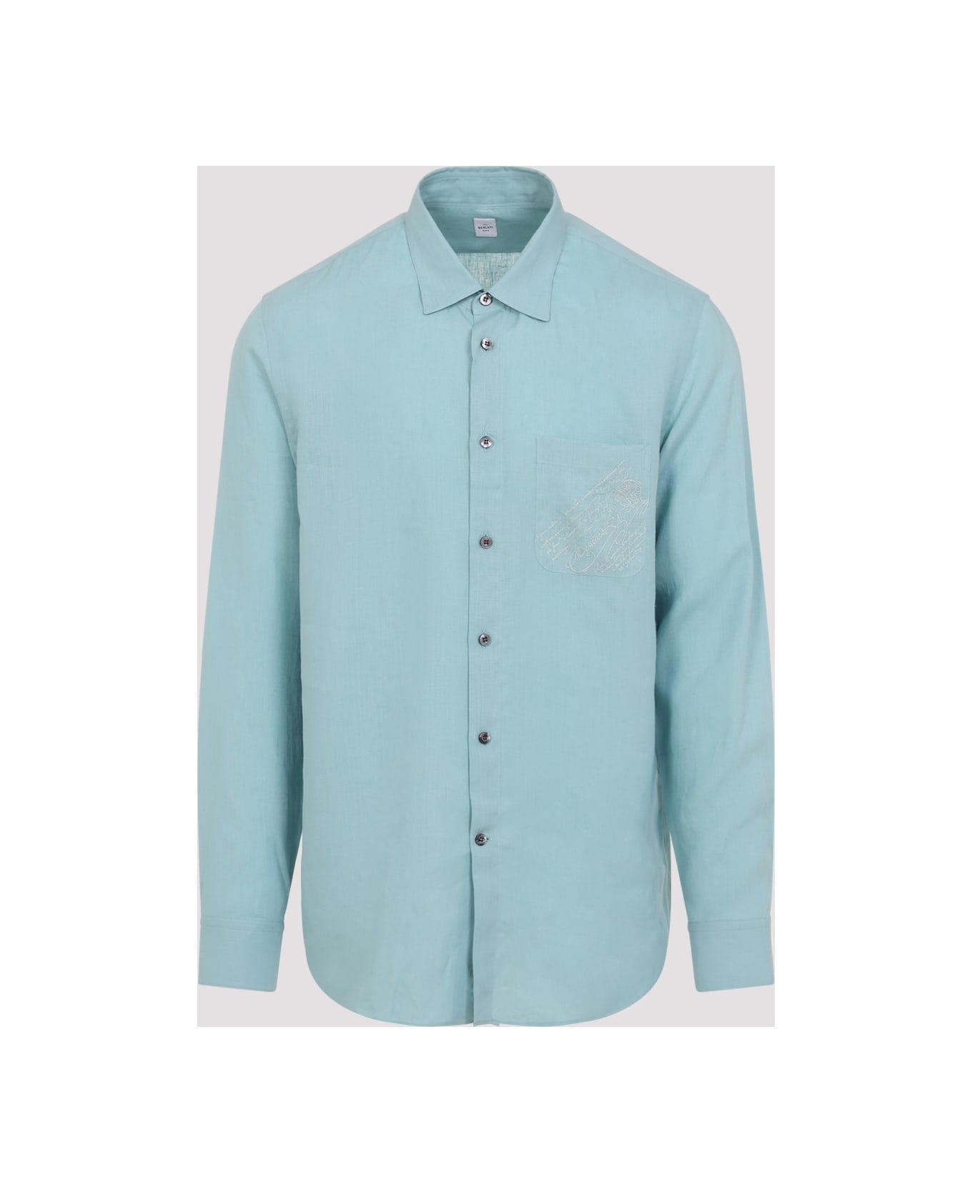 Berluti Linen Shirt - Aquamarine