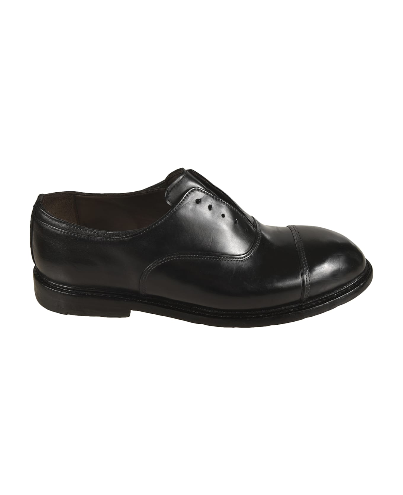 Premiata Lace-less Derby Shoes - Black