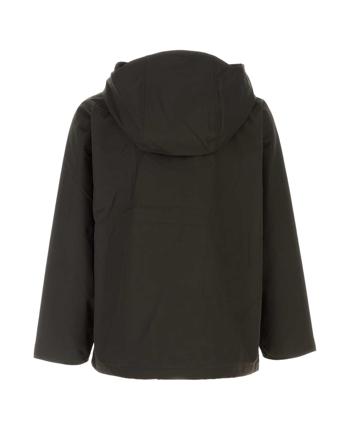 Nanamica Slate Polyester Raincoat - CHARCOAL