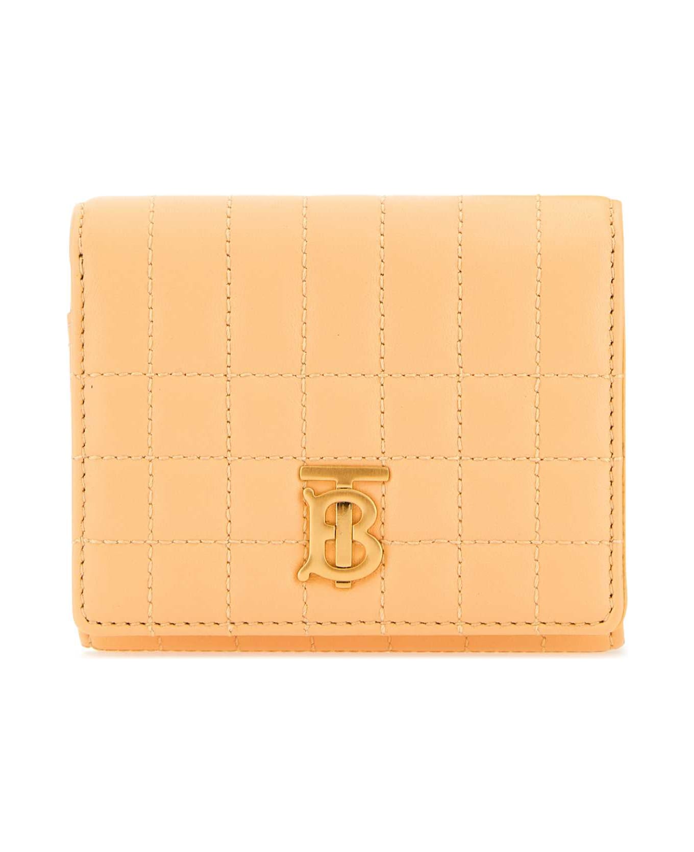 Burberry Peach Leather Small Lola Wallet - GOLDENSAND