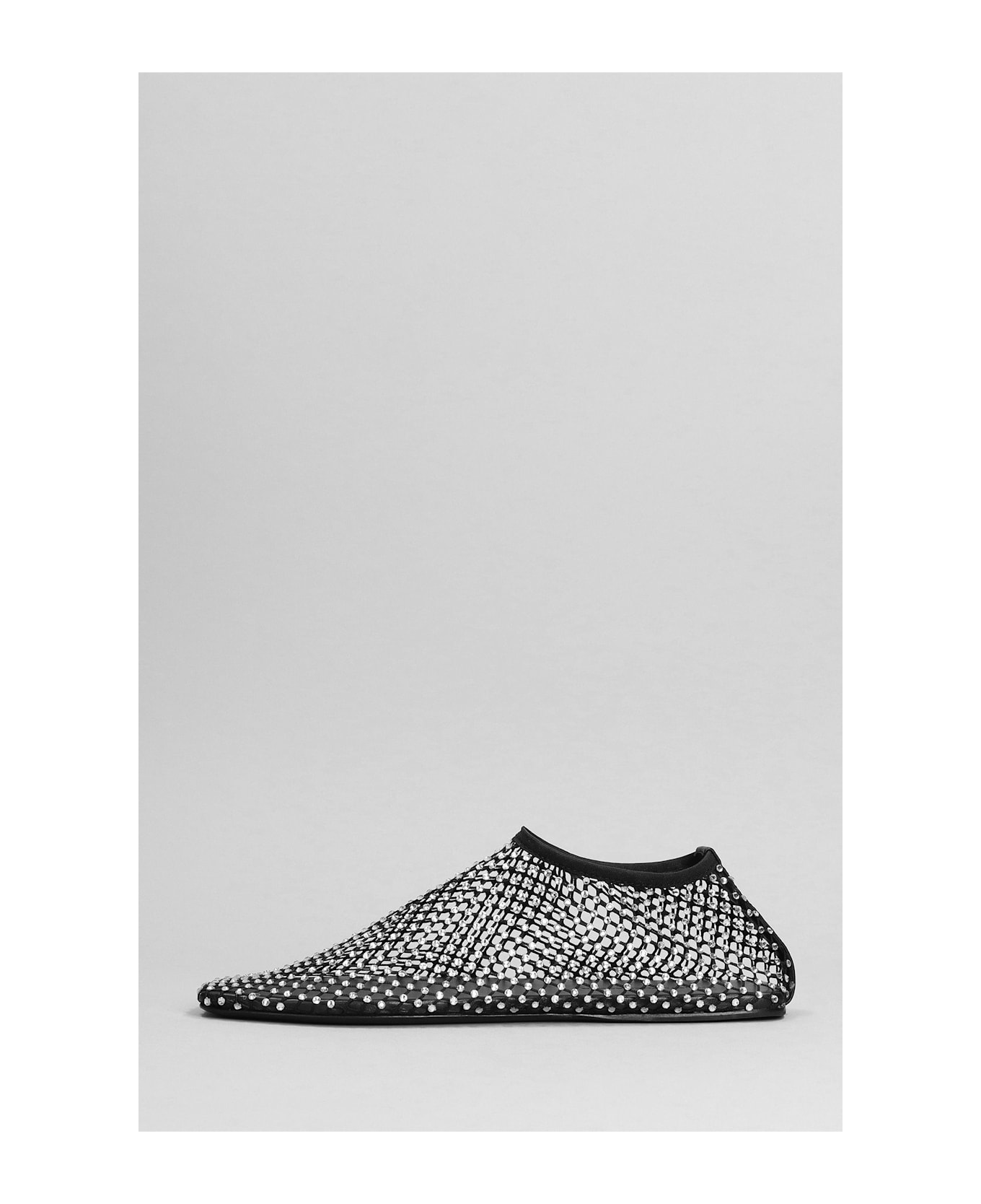 Christopher Esber Minette Flat Ballet Flats In Black Nylon And Leather - black