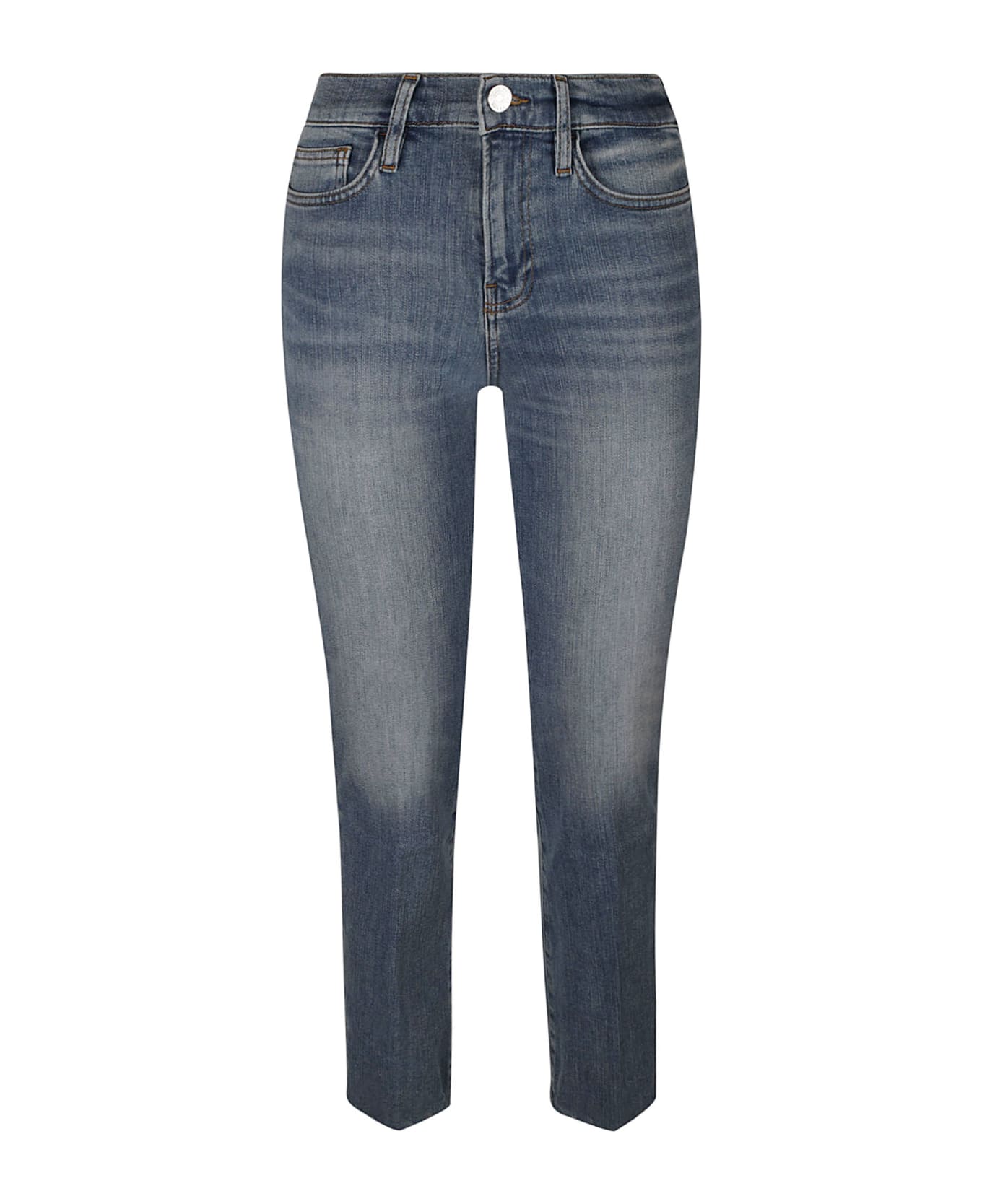 Frame High Waist Straight Jeans - Wavey Modern Chew