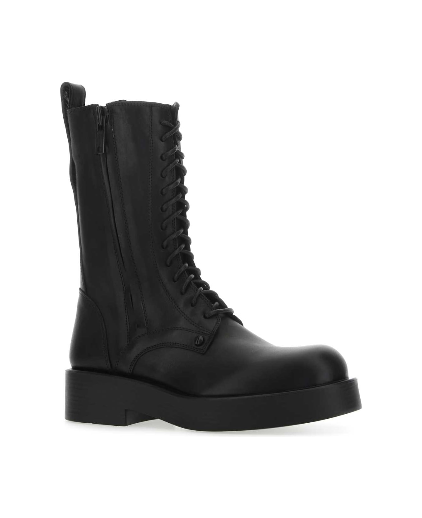 Ann Demeulemeester Black Leather Maxim Ankle Boots - 099 ブーツ