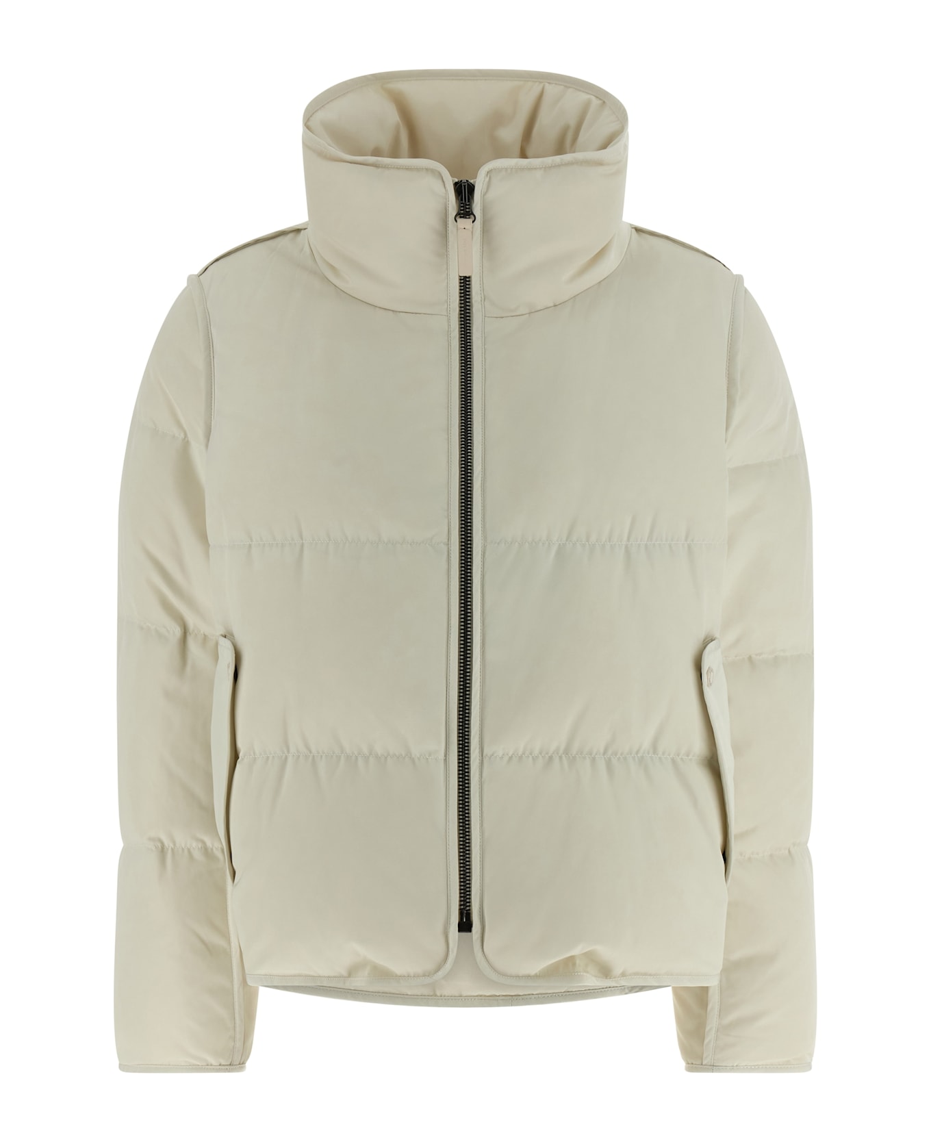 Salomon Fur Insert Cropped Down Jacket - White