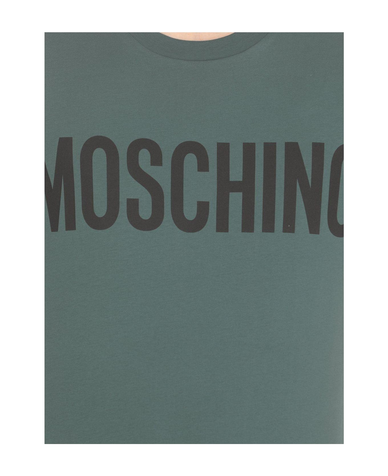 Moschino Logo Printed Crewneck T-shirt - Verde