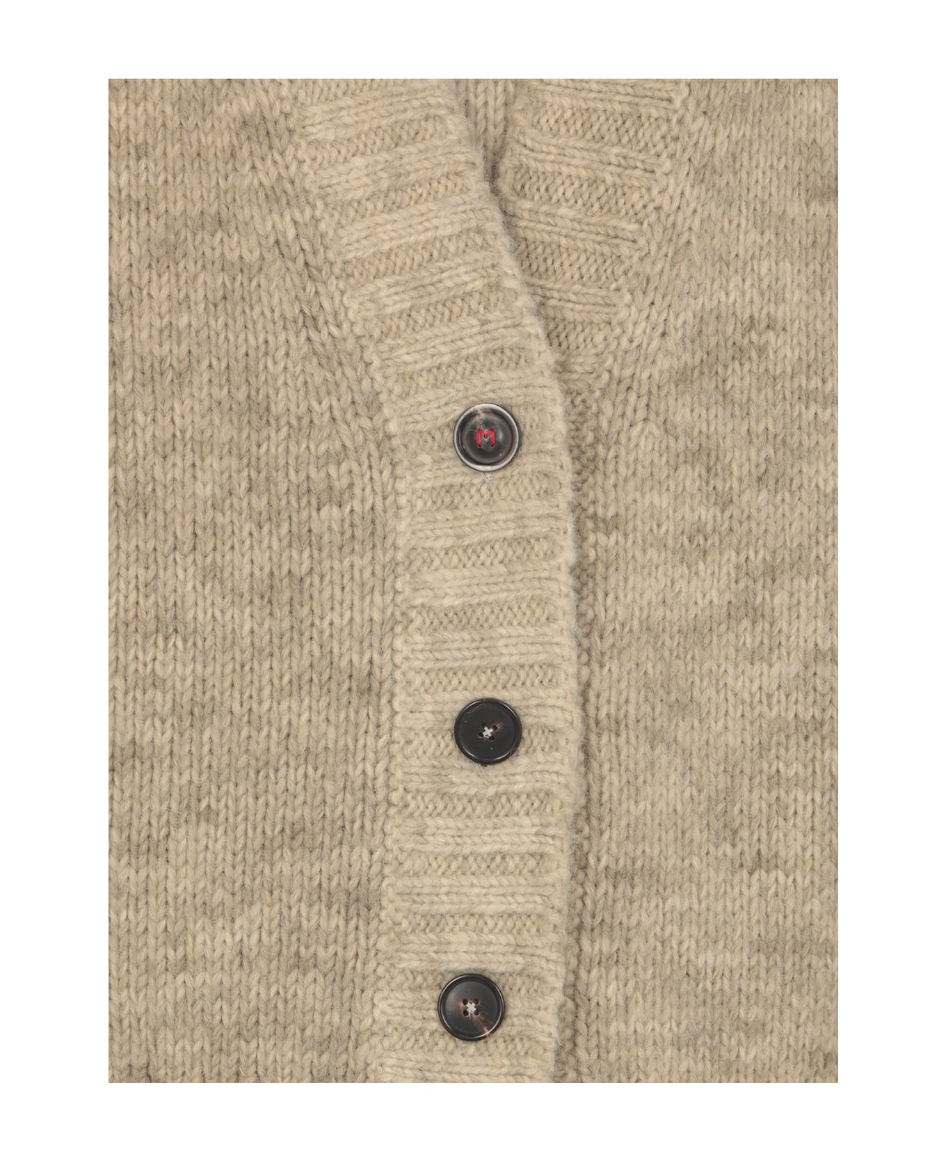 Maison Margiela V-neck Knit Buttoned Cardigan - MILITARY GREEN