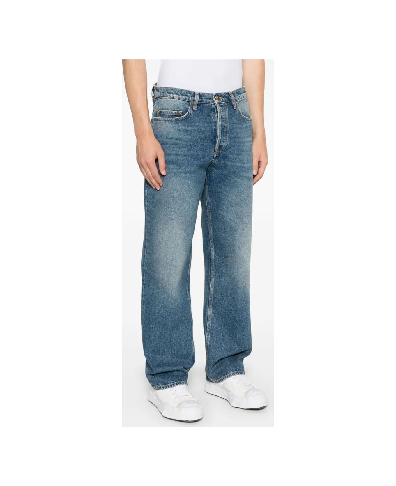 Golden Goose Whiskering-effect Jeans - Blue