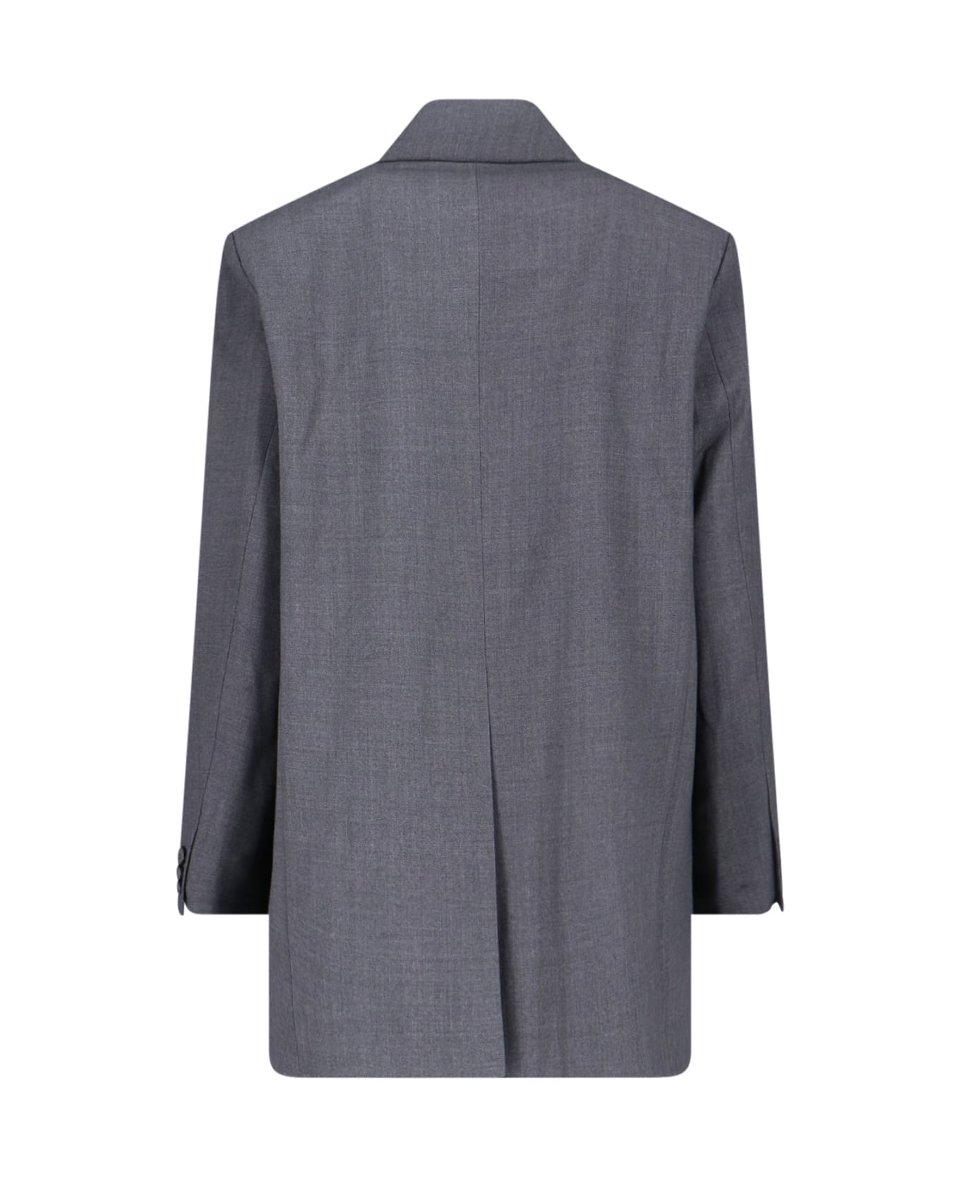 Low Classic Single-breasted Wool Blazer - Gray