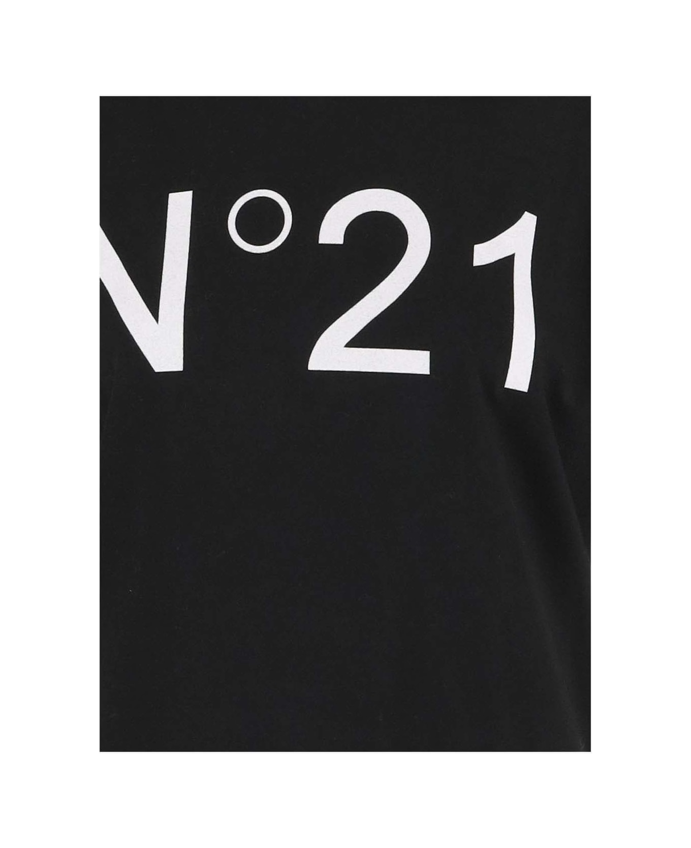 N.21 Cotton T-shirt With Logo - Black