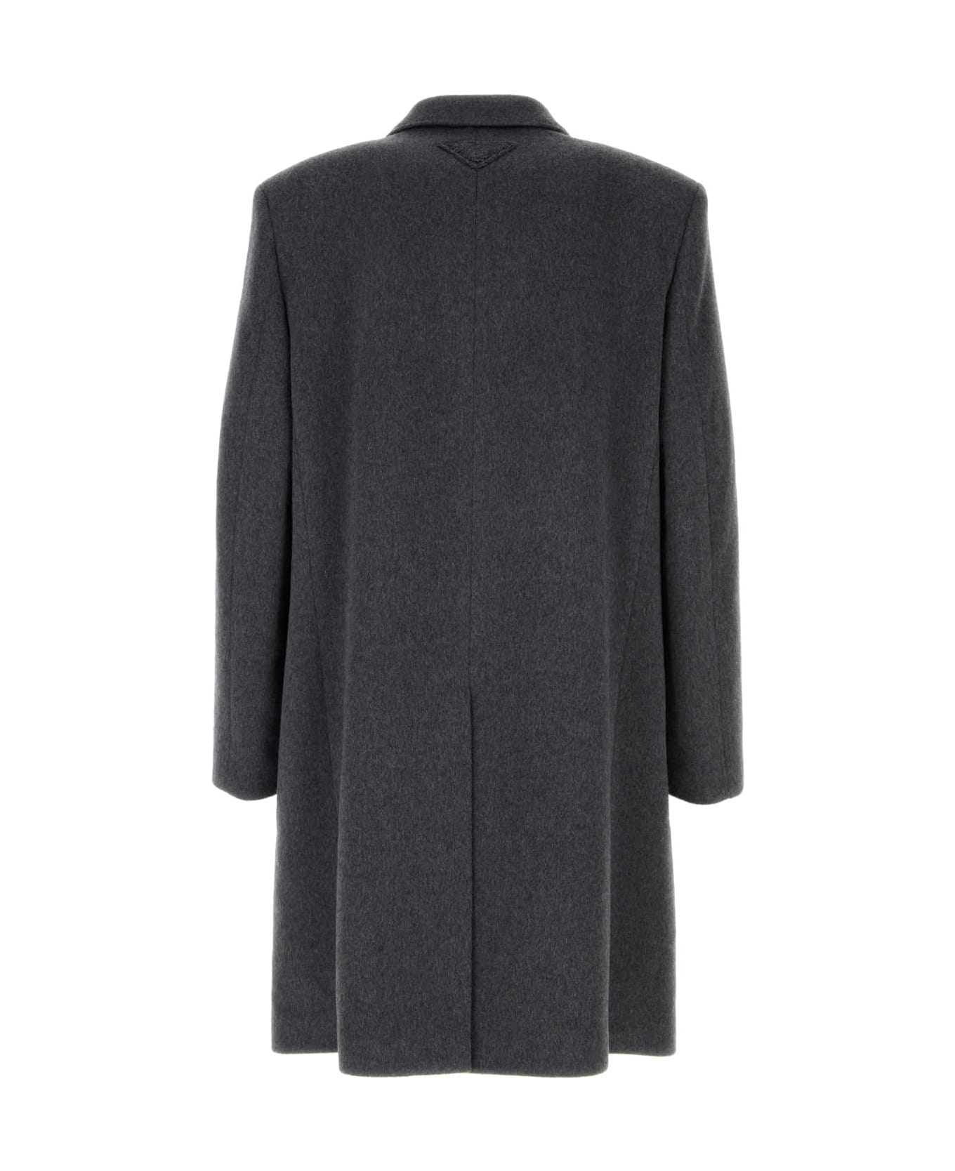 Prada Grey Velour Coat - ARDESIA