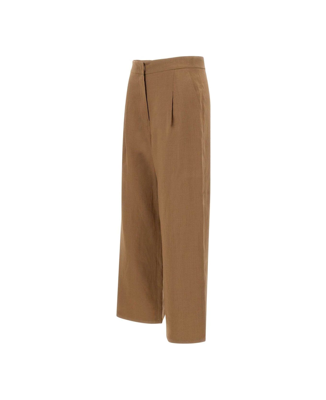 Max Mara Studio Dazzy Wide Leg Trousers - Tabacco