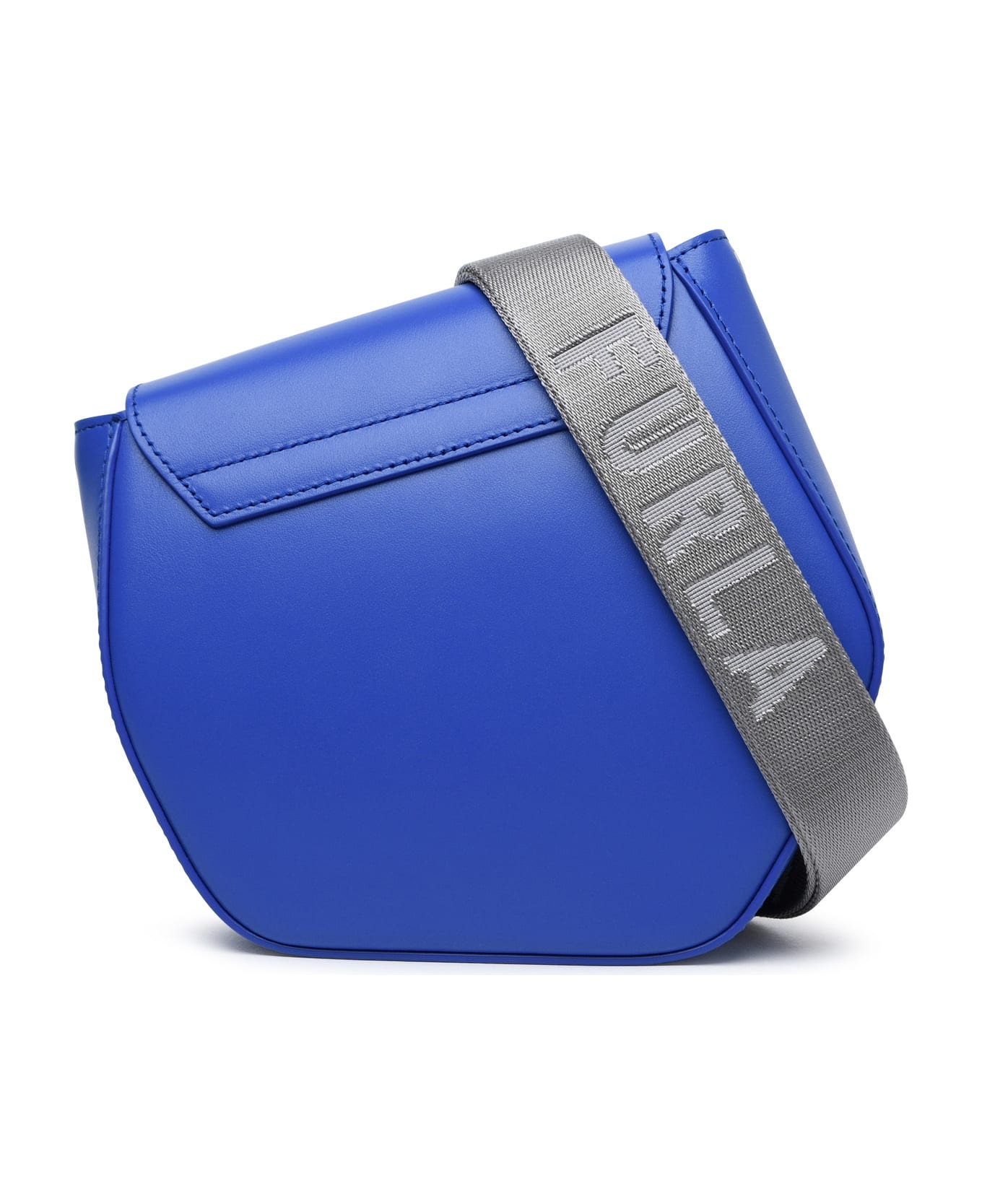 Furla 'metropolis Prisma' Blue Leather Blend Bag - S Blu Cobalto