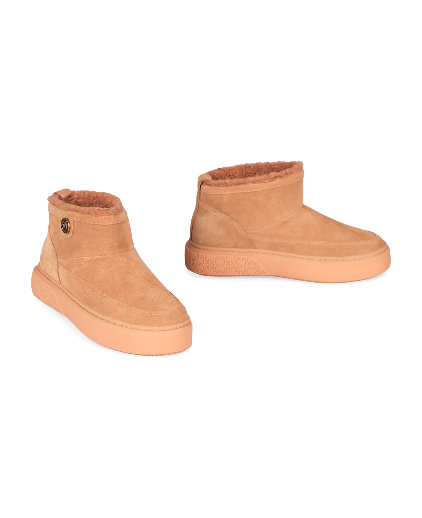 Pinko Yoko Suede Ankle Boots - Beige