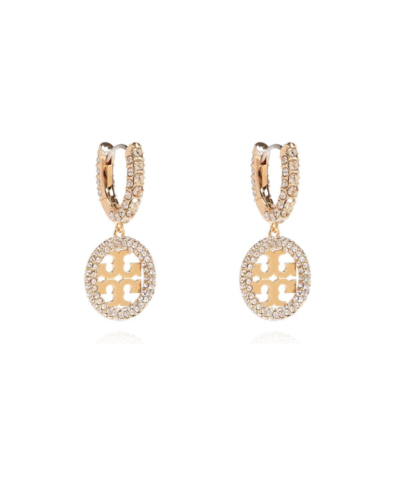 Tory Burch Crystal Embellished Earrings - Gold/crystal