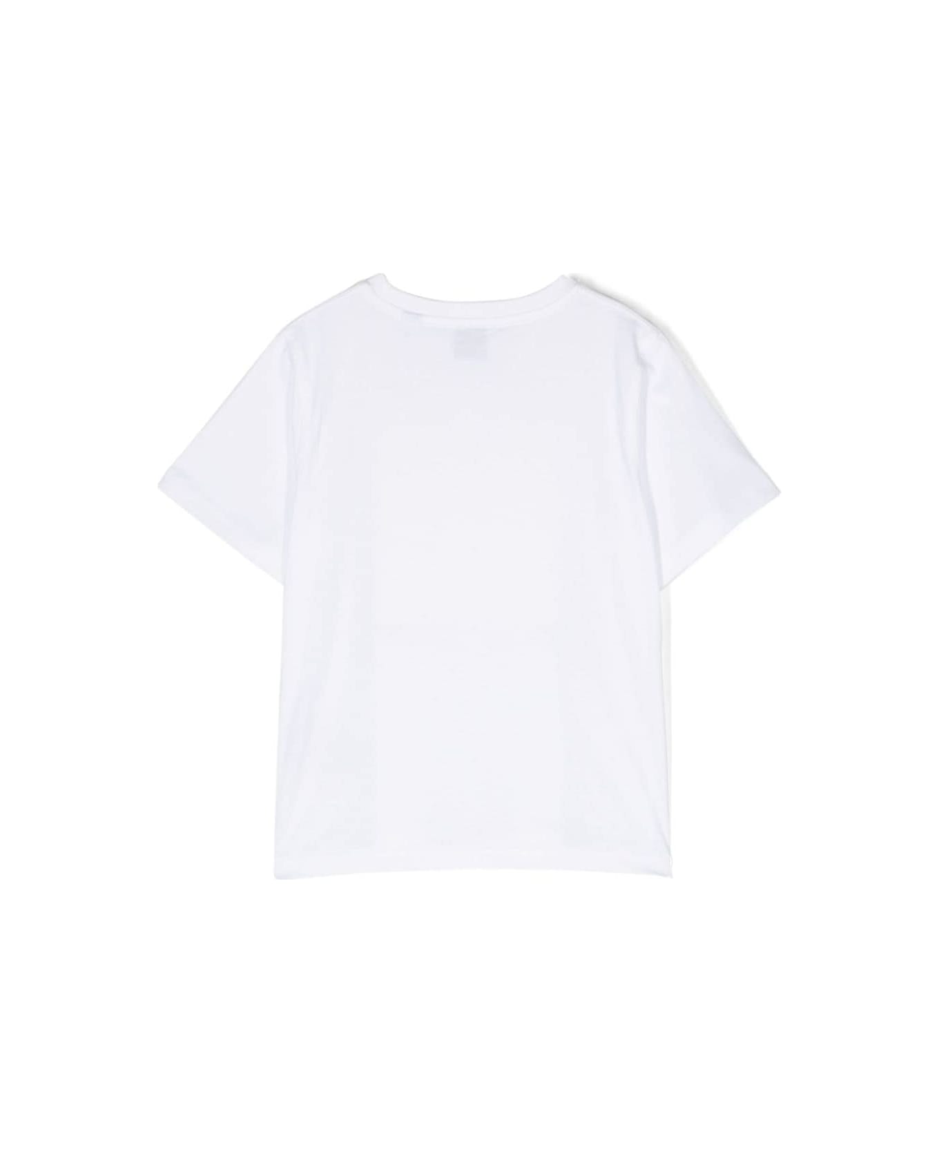 Burberry T-shirt Bianca In Jersey Di Cotone Bambino - Bianco