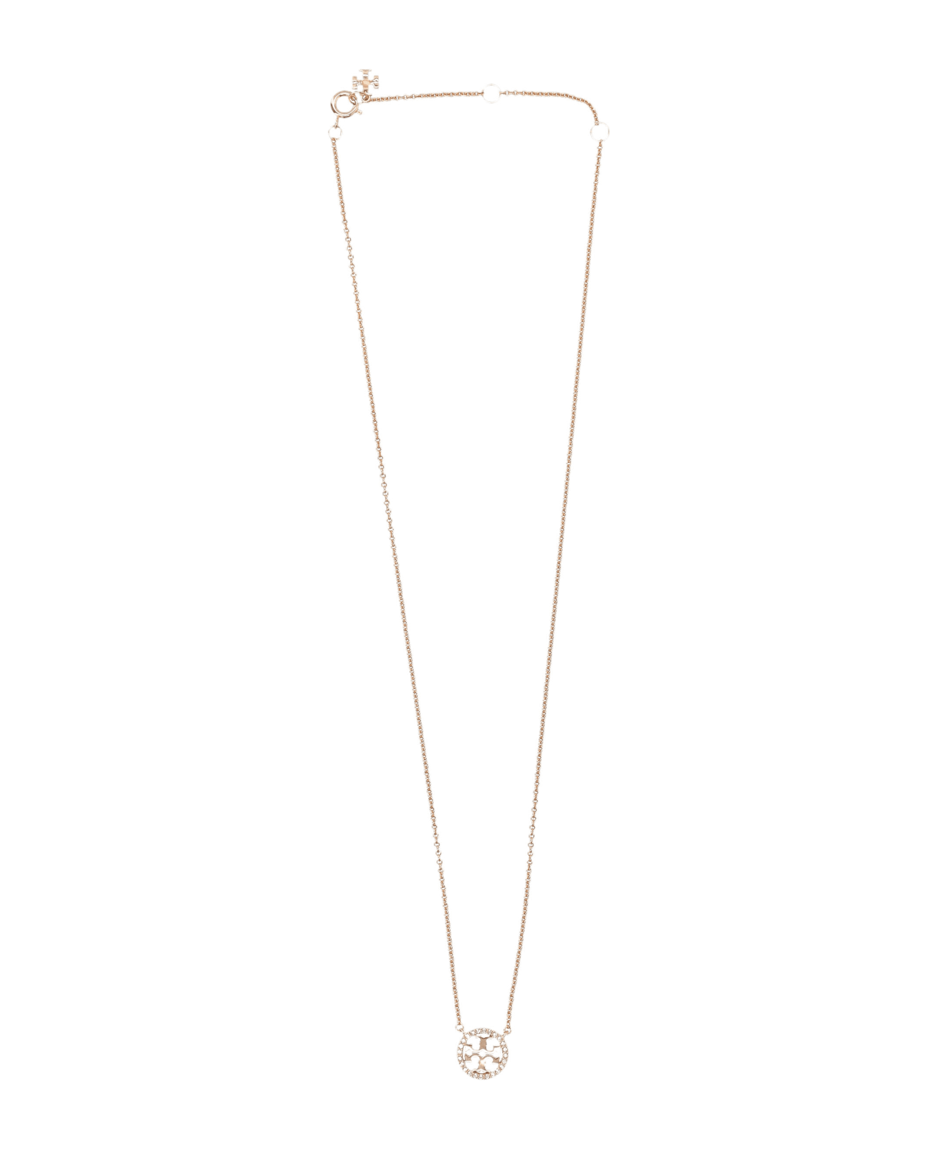 Tory Burch Miller Pave Pendant Necklace - Rose Gold / Crystal ネックレス