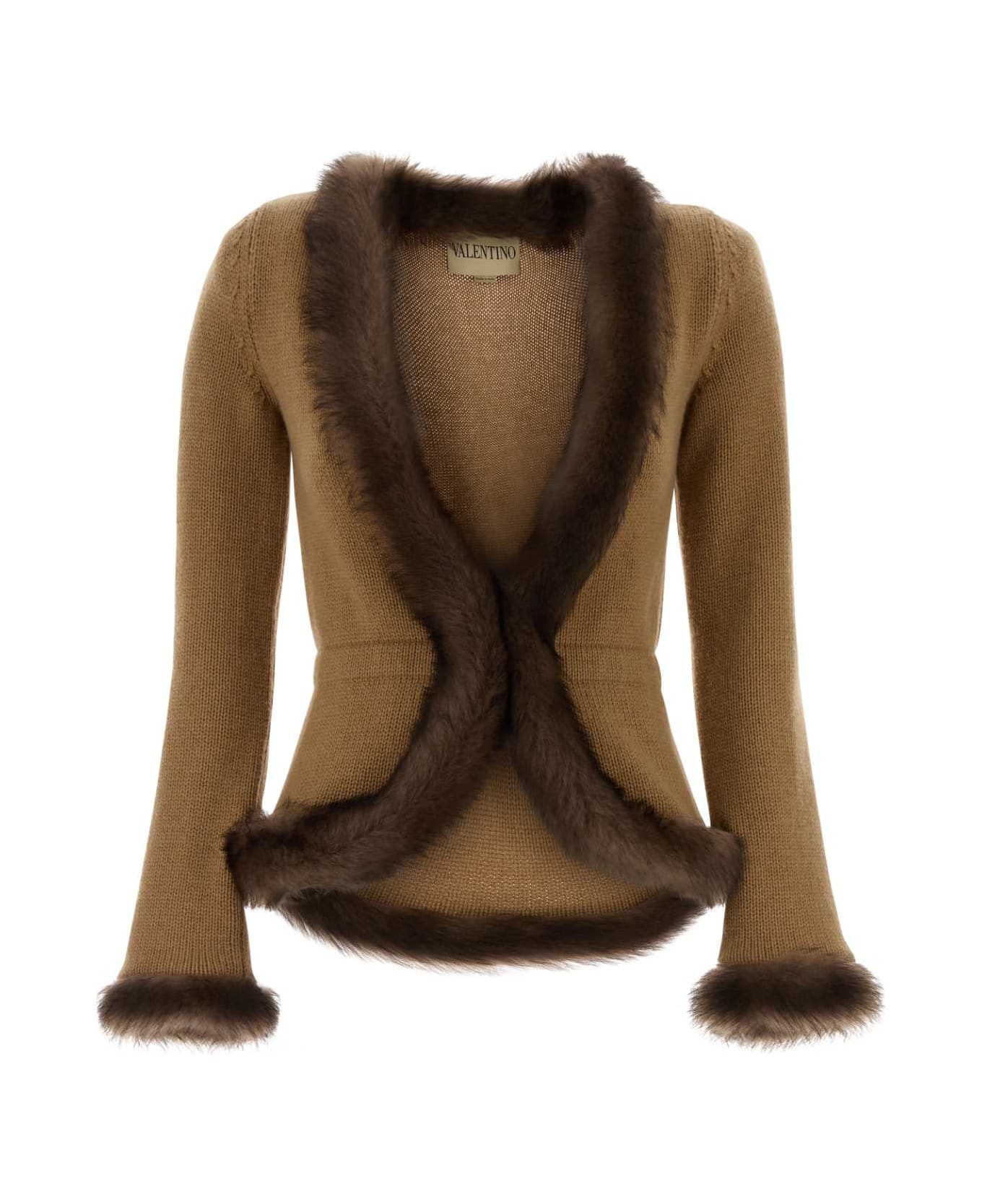 Valentino Garavani Camel Cashmere Blazer - CAMMELLO