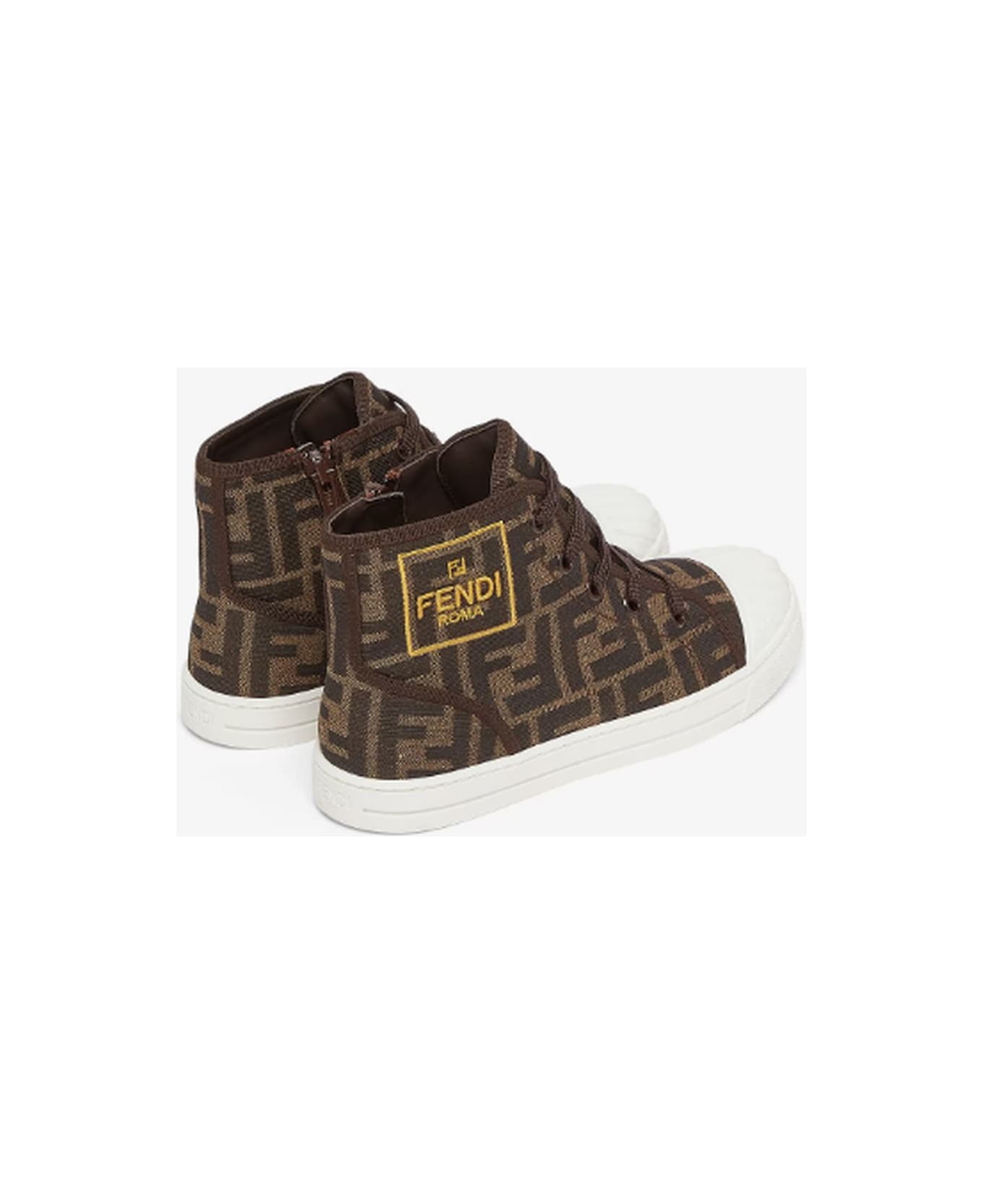 Fendi Kids Sneakers Brown - Brown