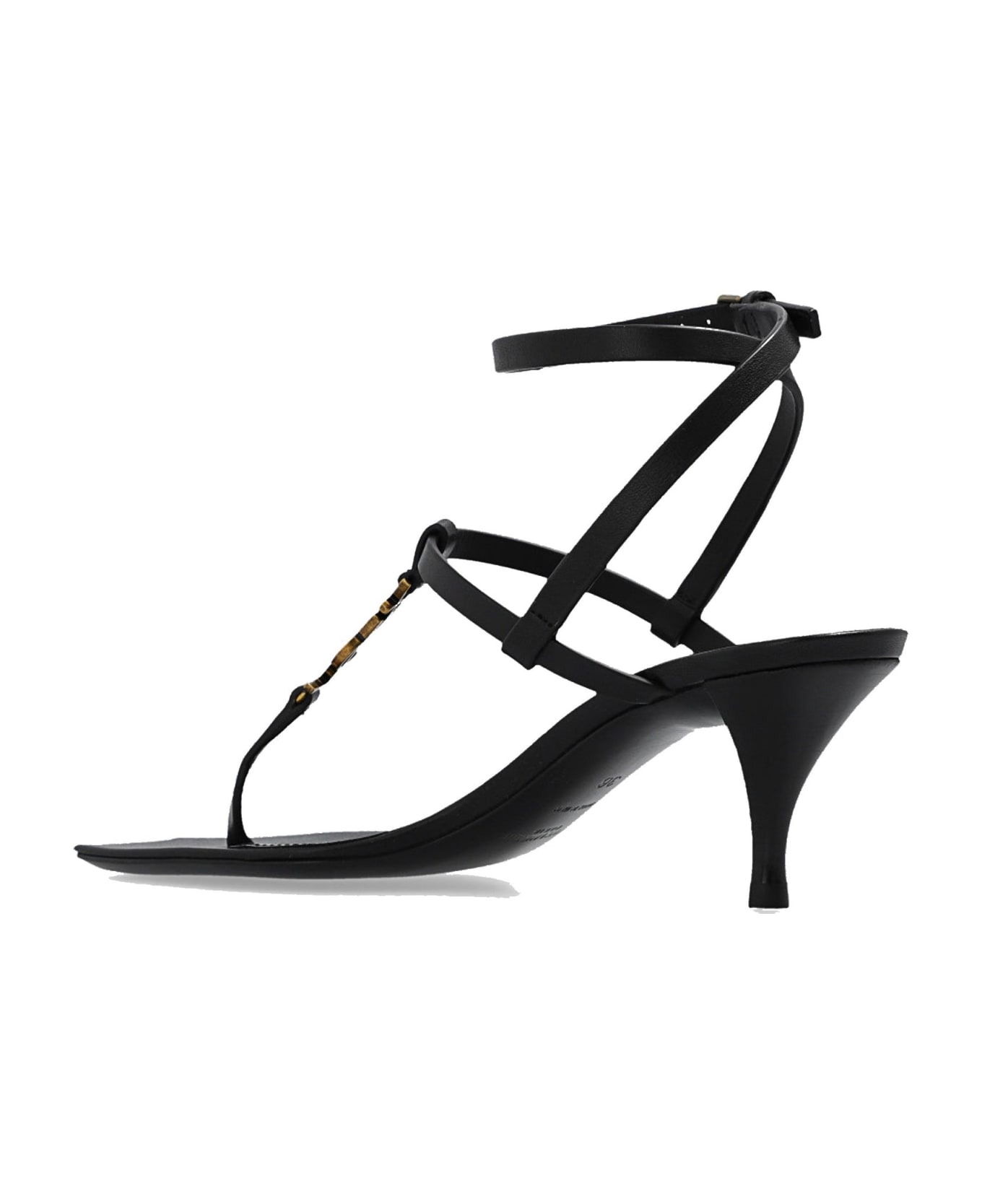 Saint Laurent Cassandra Heeled Sandals - Black