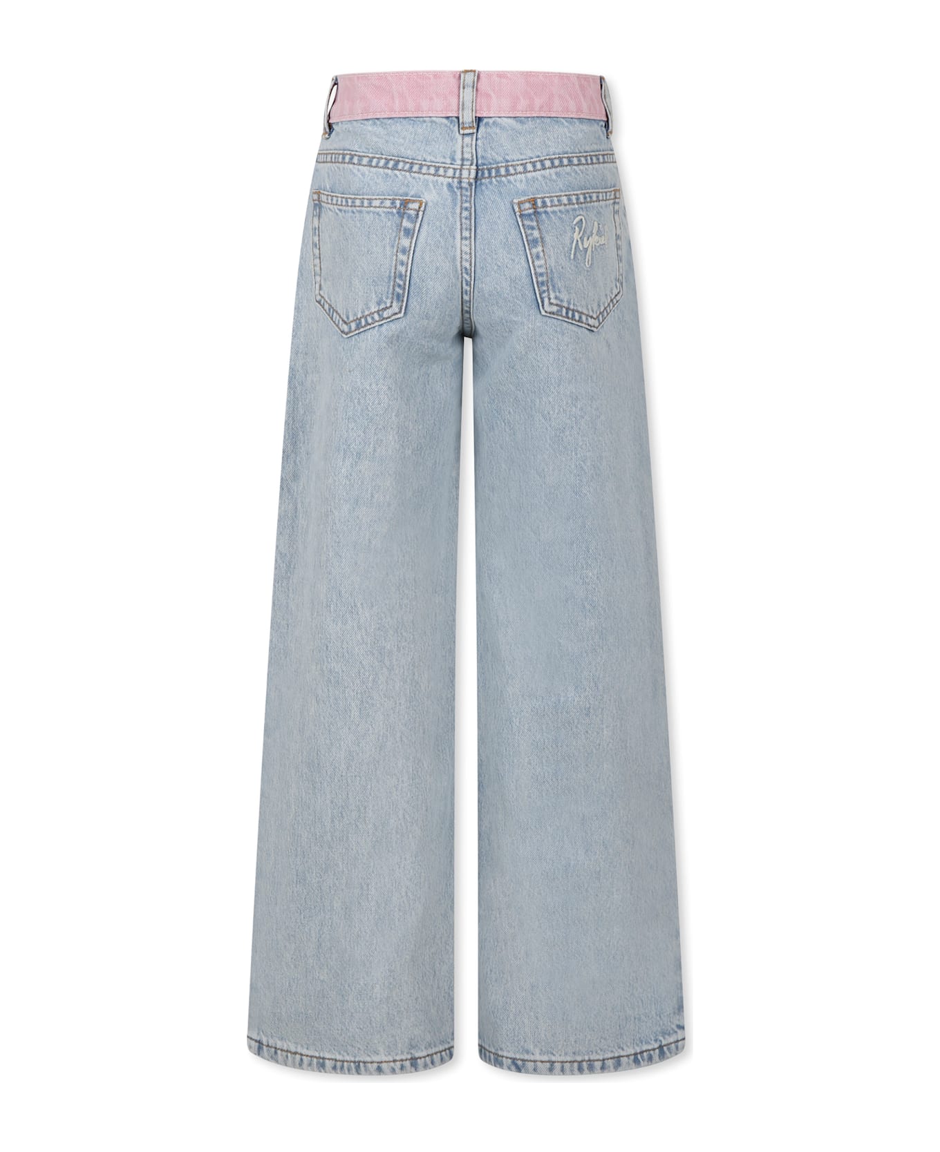 Rykiel Enfant Denim Jeans For Girl With Logo - Denim