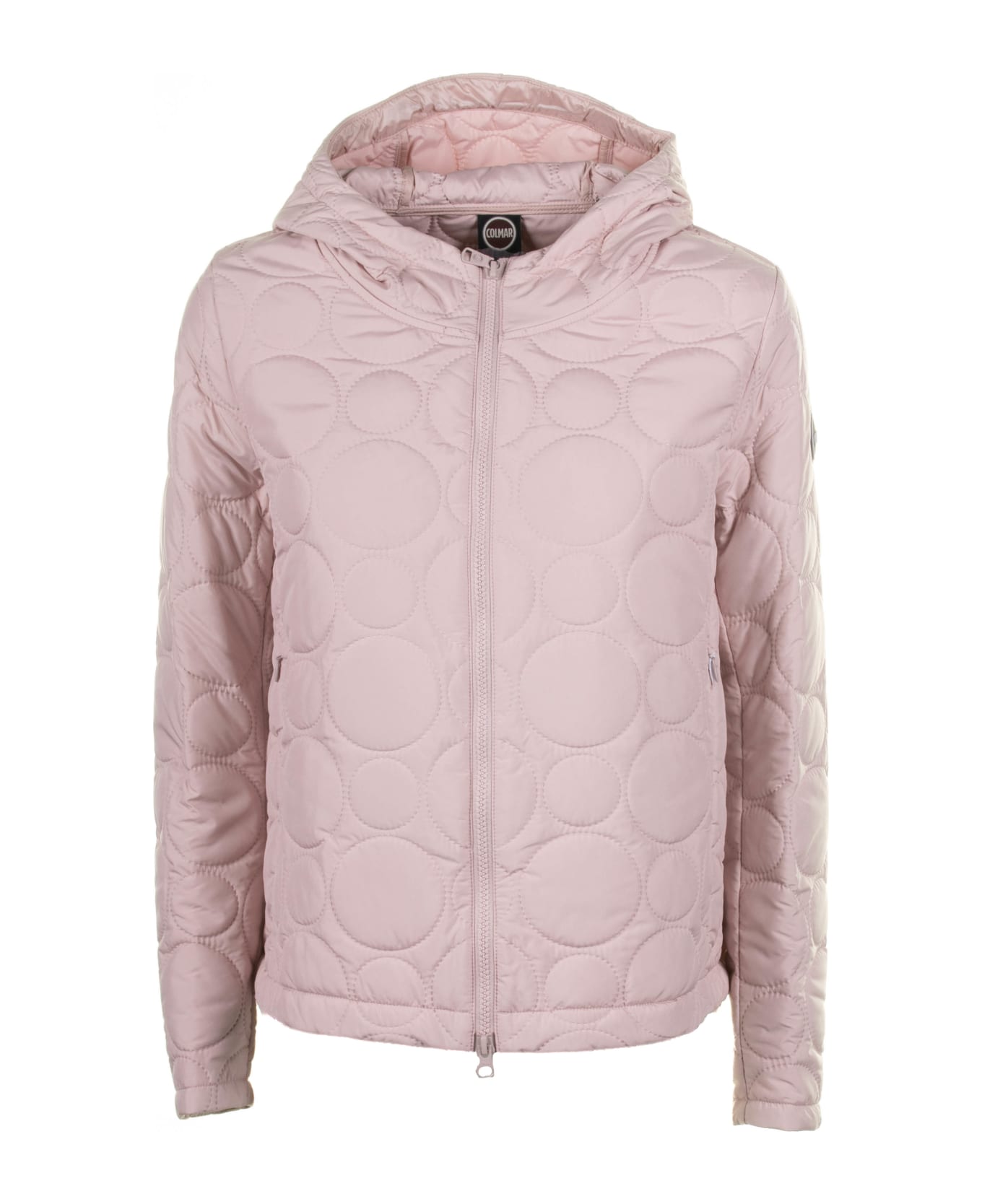 Colmar Pink Quilted Cape With Zip And Hood - CIPRIA