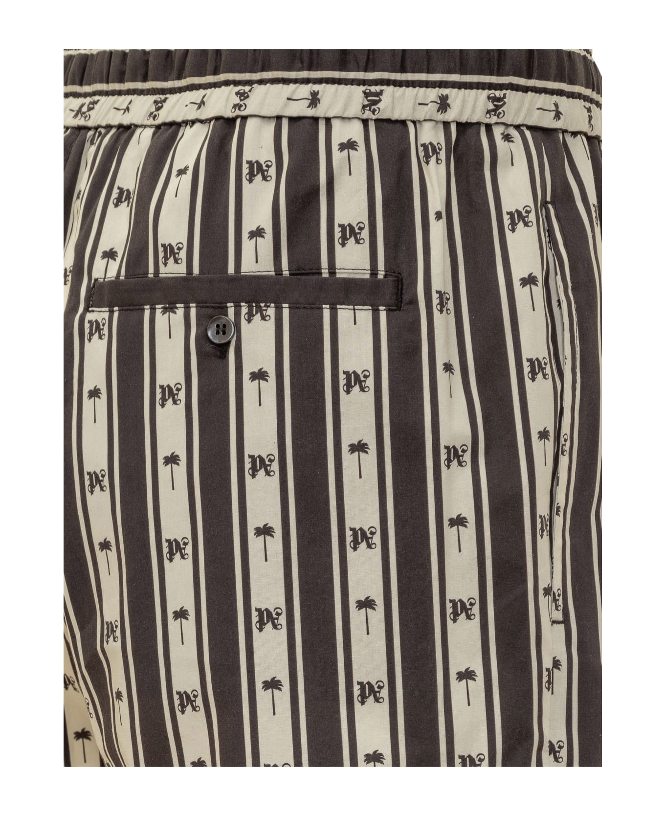 Palm Angels Stripe Short - BLACK/WHITE ショートパンツ