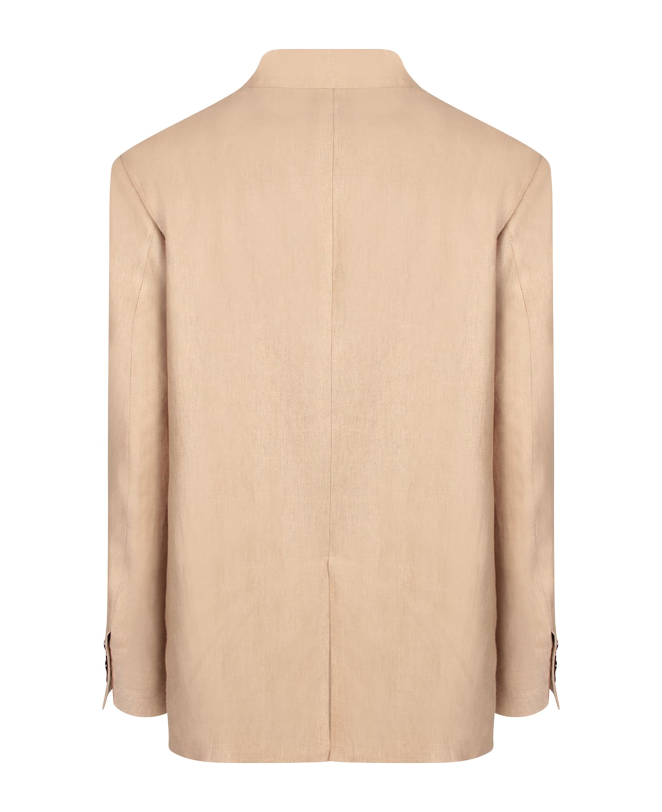 Incotex Leda Dark Beige Linen Jacket - Beige