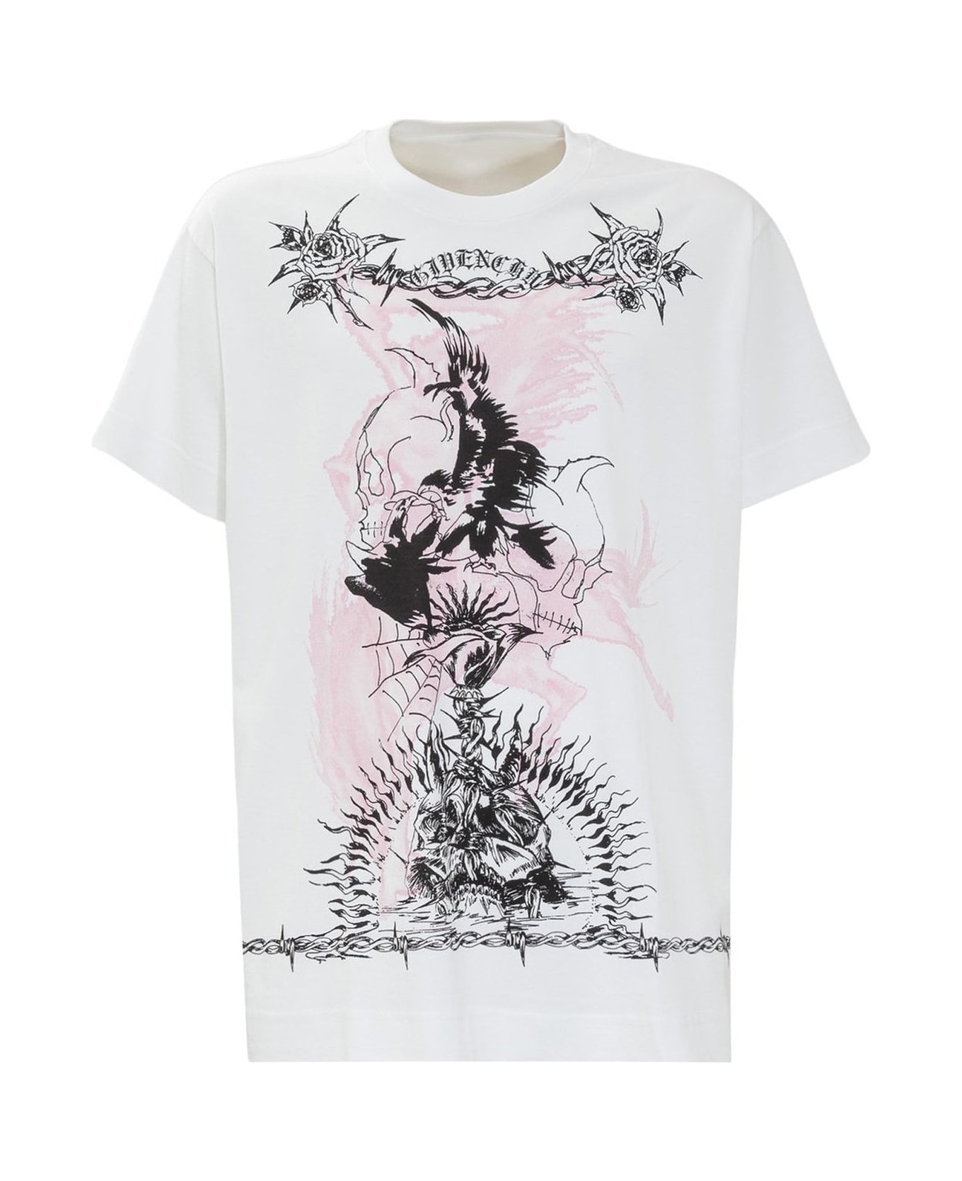 Givenchy Printed Cotton T-shirt - White