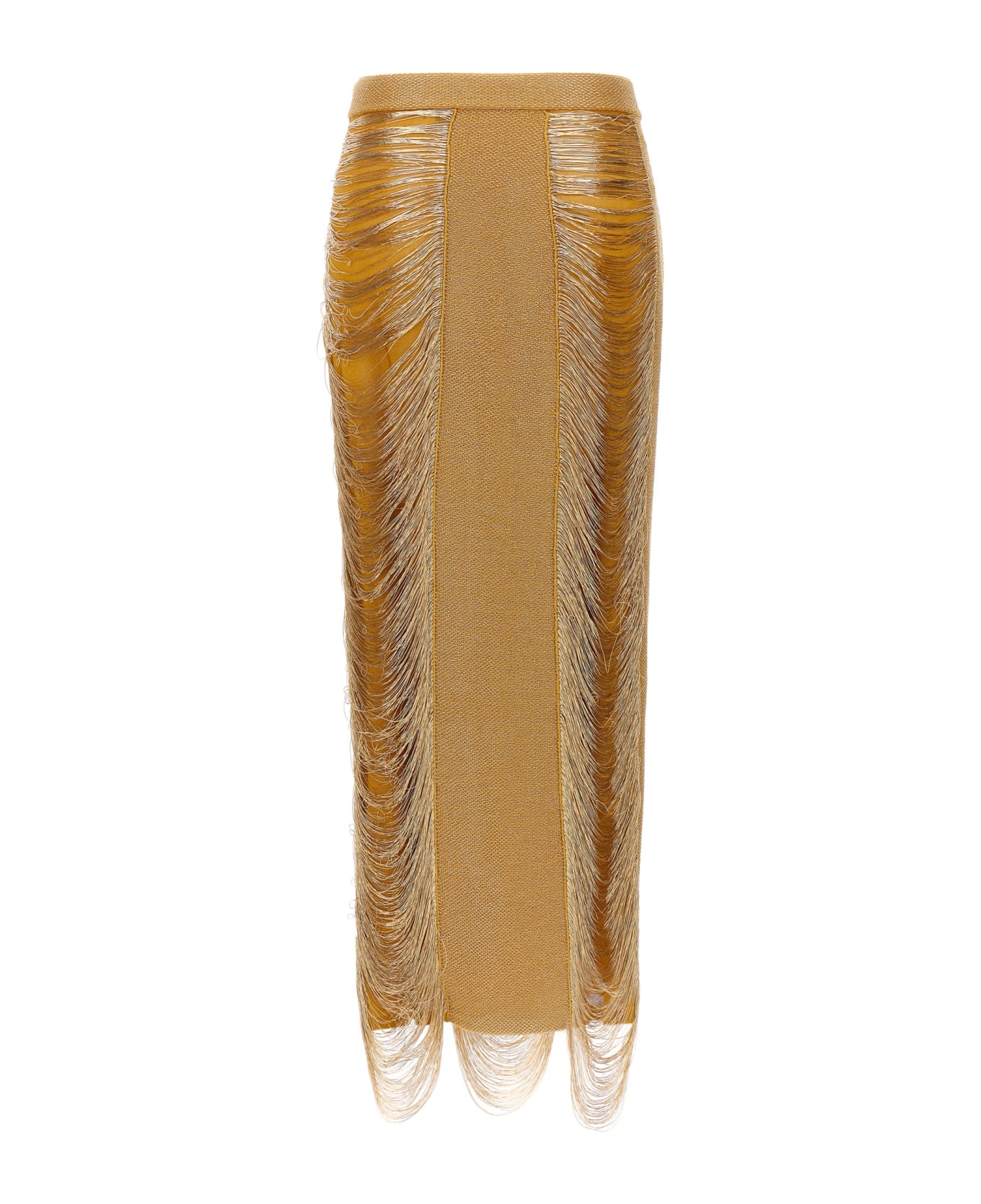 Alexander McQueen Armor Stitch Skirt - Gold