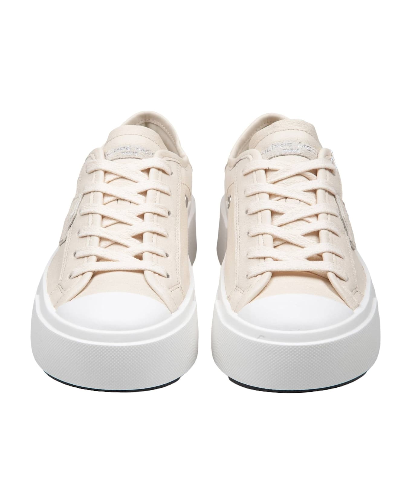 Philippe Model Sneakers Paris Haute Low In Milk Color Leather - Milk