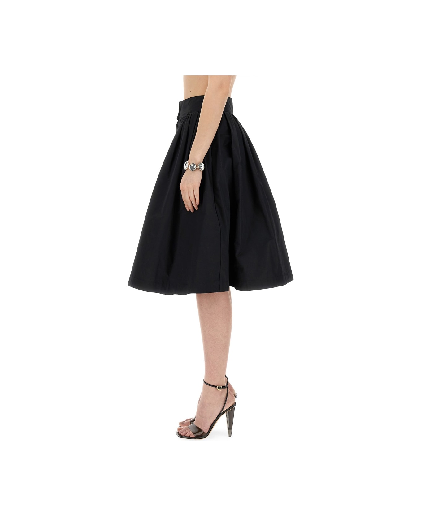 Moschino Poplin Skirt - BLACK