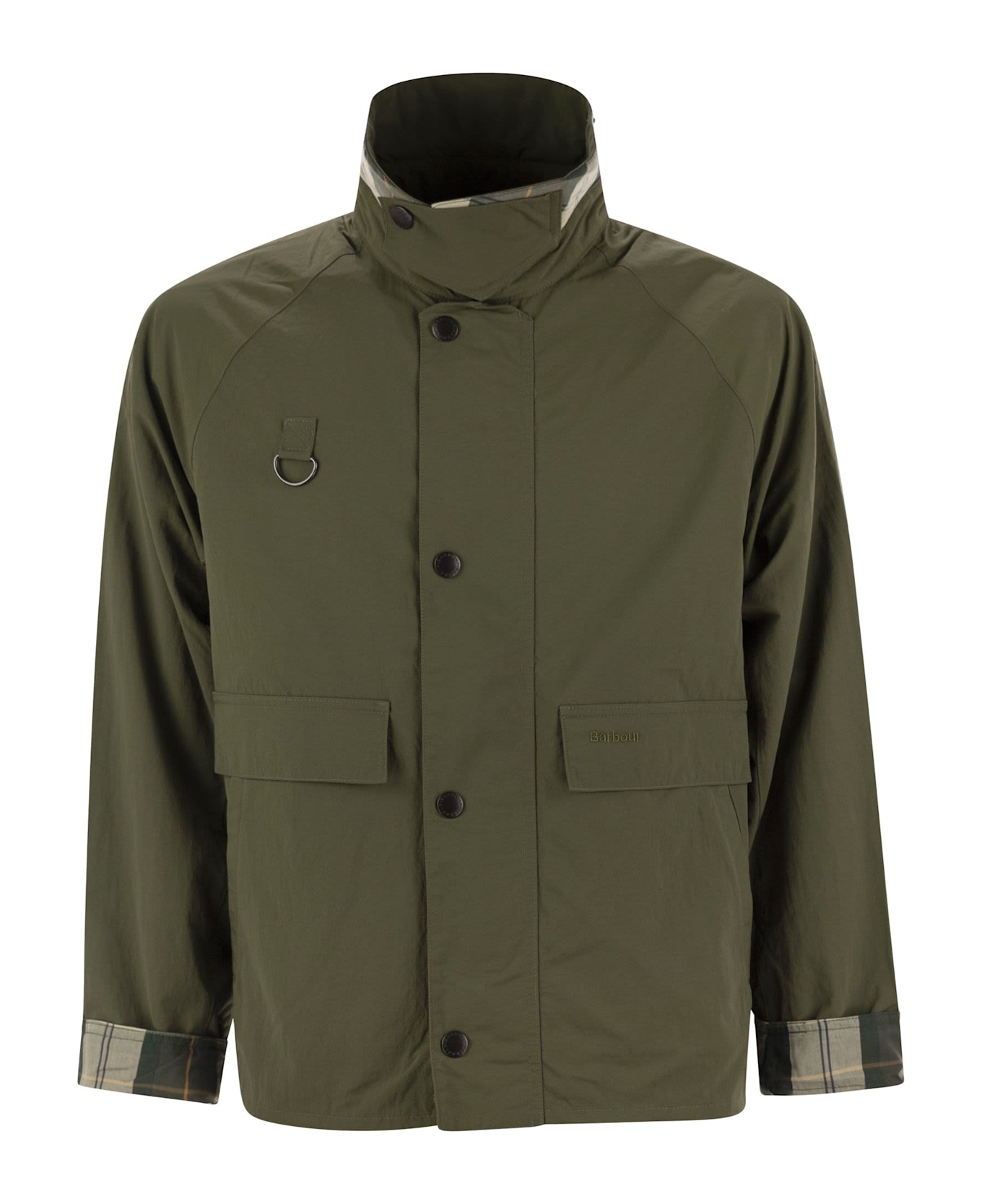 Barbour Spey - Lightweight Jacket With Tartan Lining - Military Green